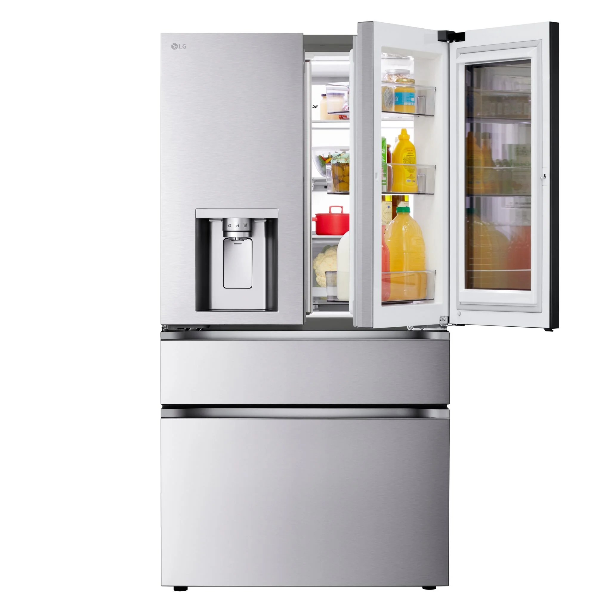 LG 36" 28.6 Cu. Ft. Smudge-Resistant Stainless Steel French Door Refrigerator with InstaView, MyColour Window, and Craft Ice - LF29S9775S - Image 8