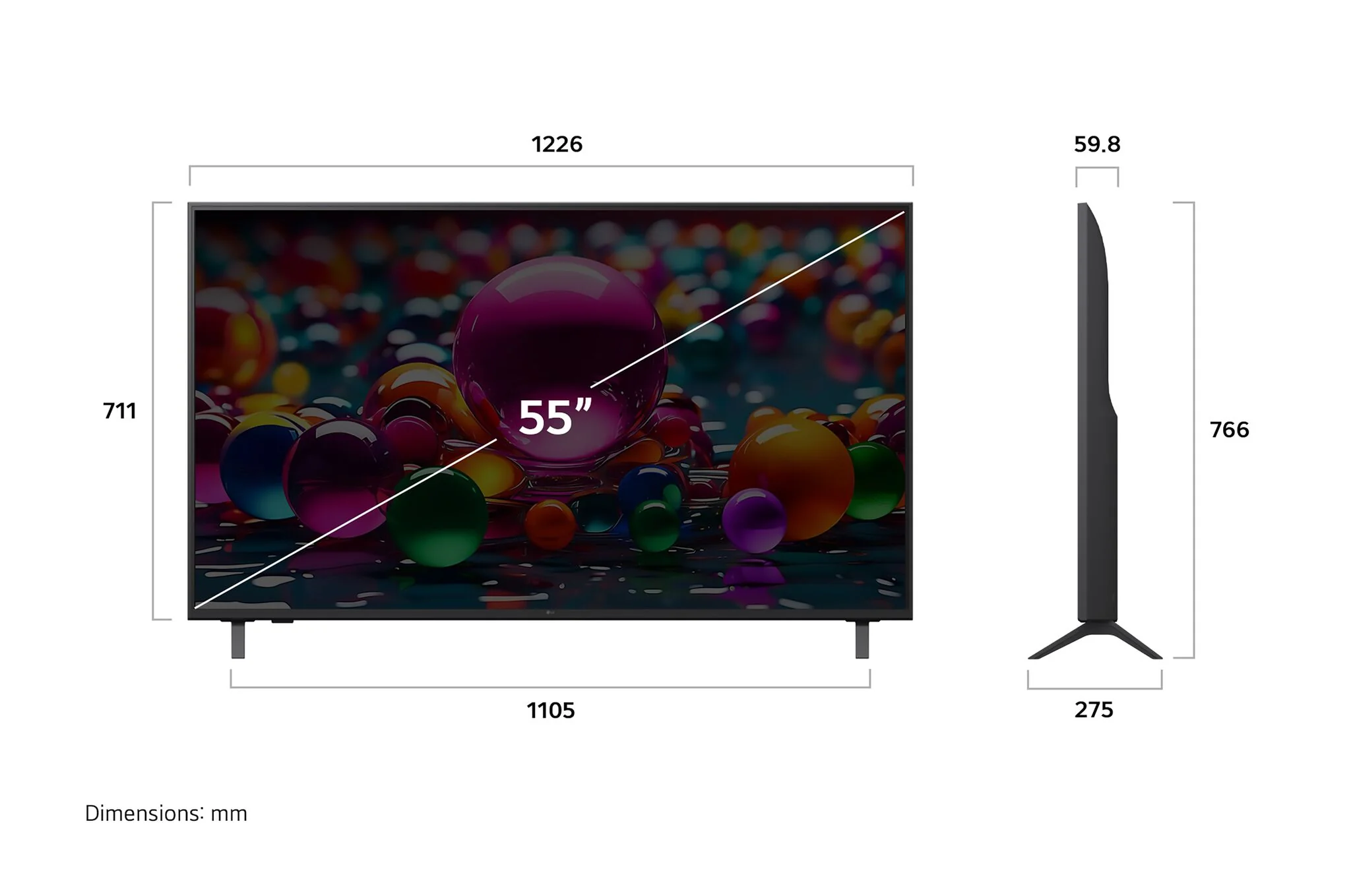 LG 55" 4K Smart UHD TV - 55UA7700PUB - Image 3