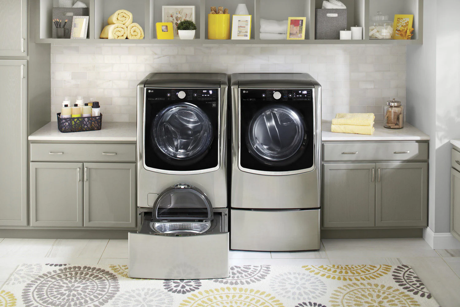 LG Appliances Graphite Steel Sidekick™ Pedestal Washer (1.1 Cu. Ft.) - WD200CV - Image 6