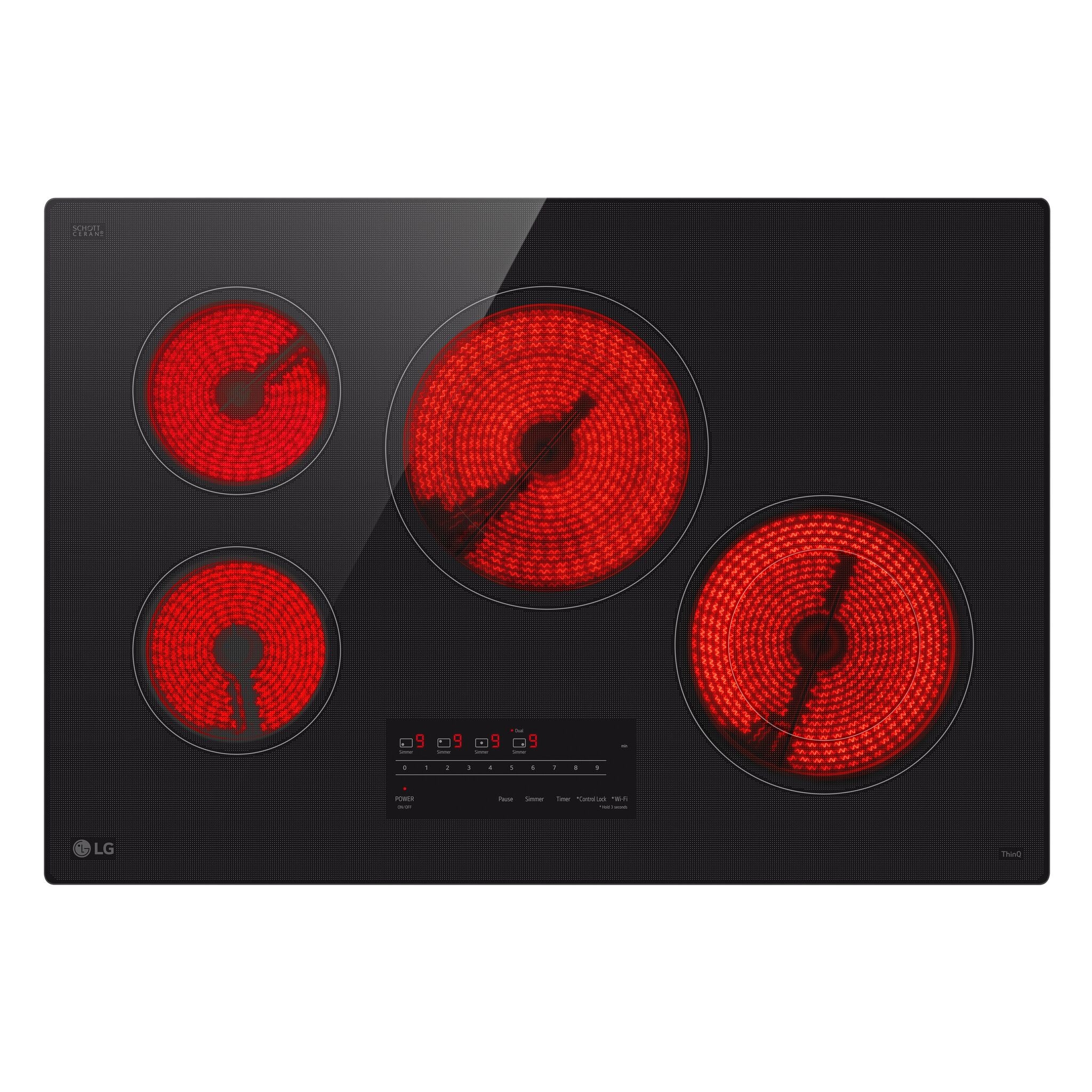 LG Black Smart 30" Electric Cooktop - CBEW3013BE - Image 3