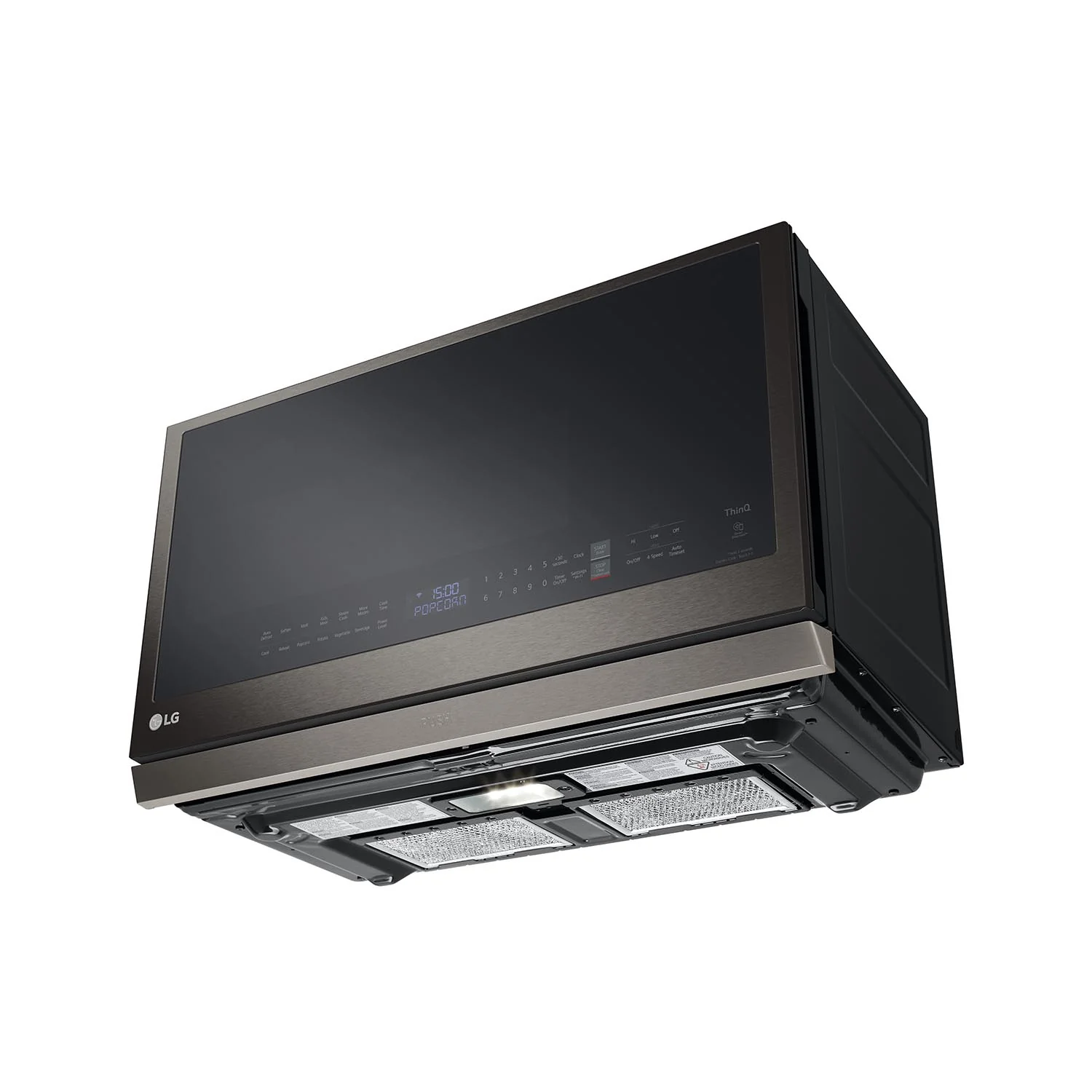 LG Black Stainless Smart Wi-Fi Enabled Over-the-Range Microwave with ExtendaVent® 2.0 & EasyClean® (2.1 cu. ft.) - MVEL2137D - Image 7
