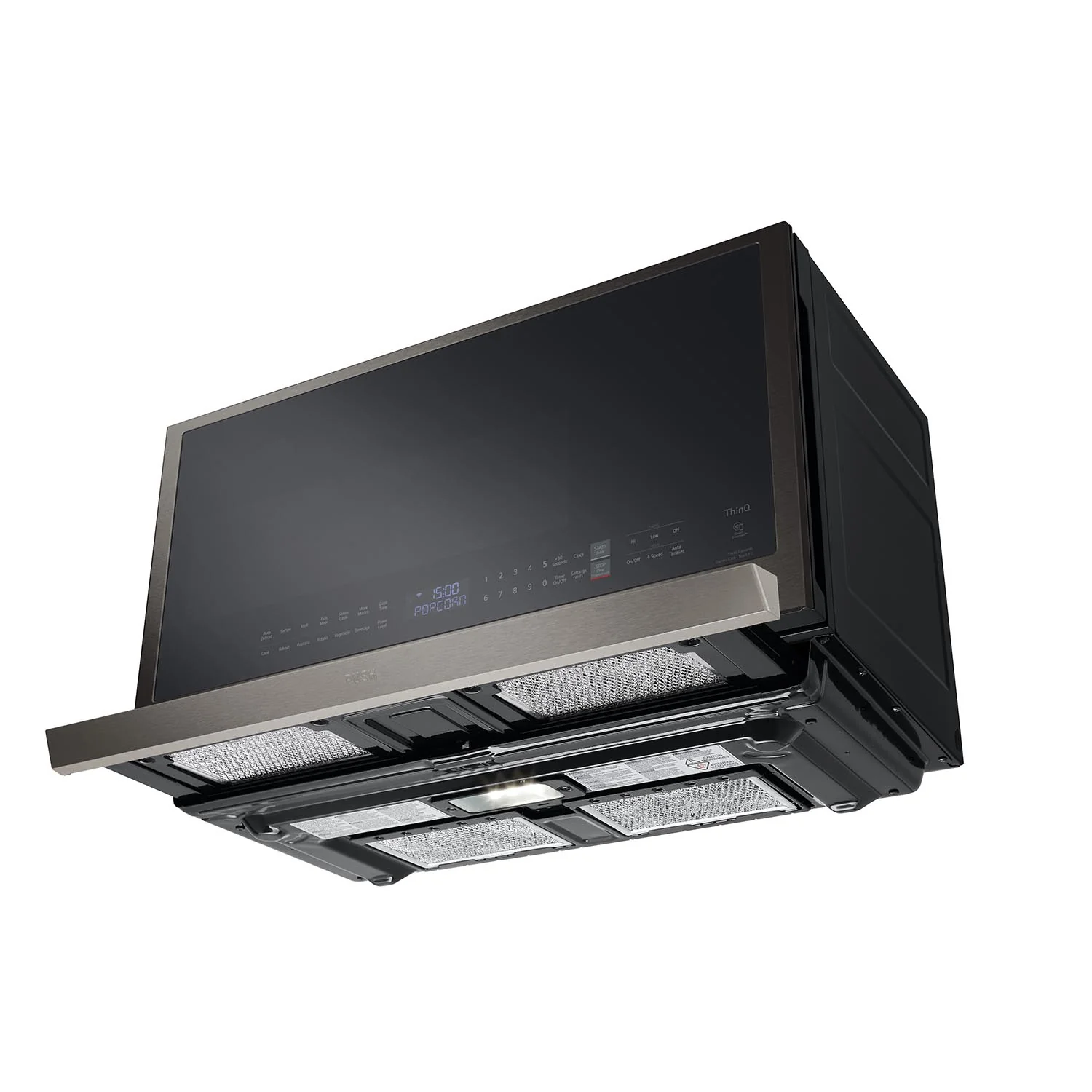 LG Black Stainless Smart Wi-Fi Enabled Over-the-Range Microwave with ExtendaVent® 2.0 & EasyClean® (2.1 cu. ft.) - MVEL2137D - Image 8