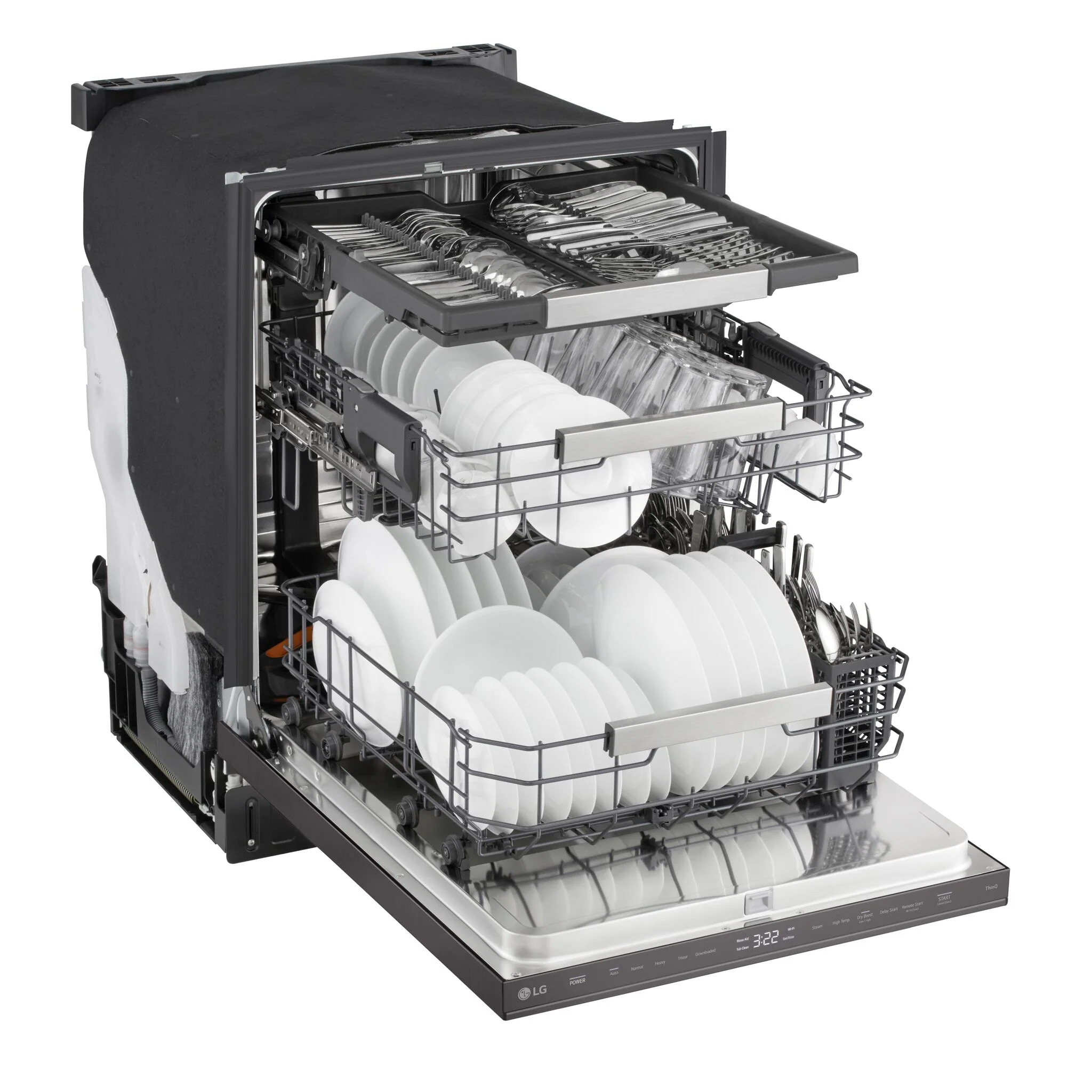 LG Black Stainless Steel 24" Top Control Dishwasher with QuadWash® - LDNPM654D - Image 5
