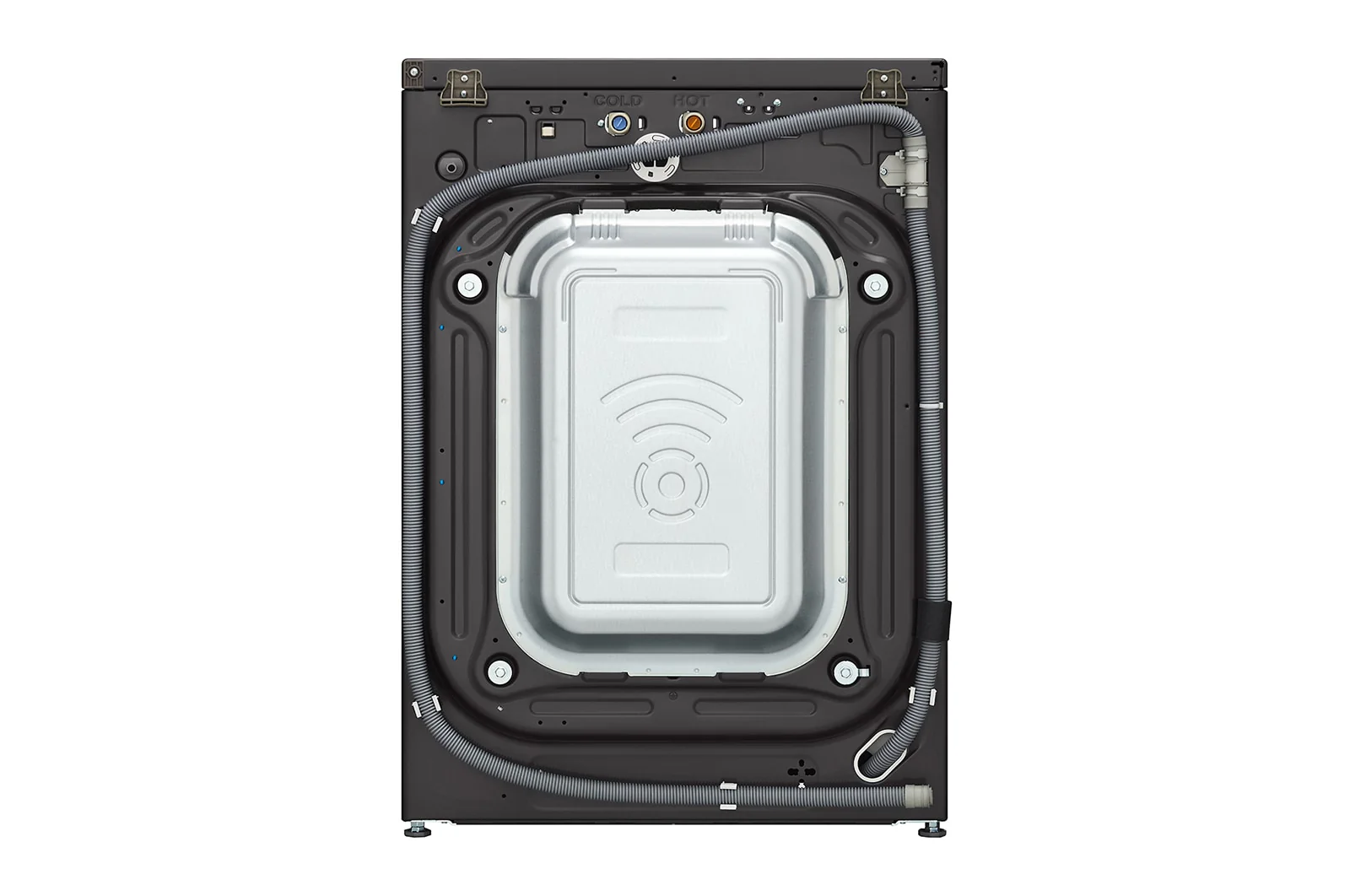 LG Black Steel 5.8 cu. ft. Front Load Washer with AI DD™ 2.0 and LCD Knob - WM6700HBA - Image 6