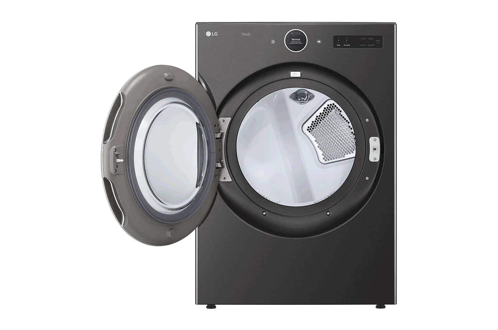 LG Black Steel 7.4 cu. ft. Ultra Large Capacity Smart Front Load Dryer with Built-In Intelligence & TurboSteam® - DLEX6700B - Image 3