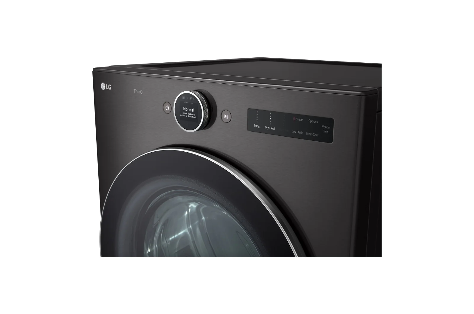 LG Black Steel 7.4 cu. ft. Ultra Large Capacity Smart Front Load Dryer with Built-In Intelligence & TurboSteam® - DLEX6700B - Image 6