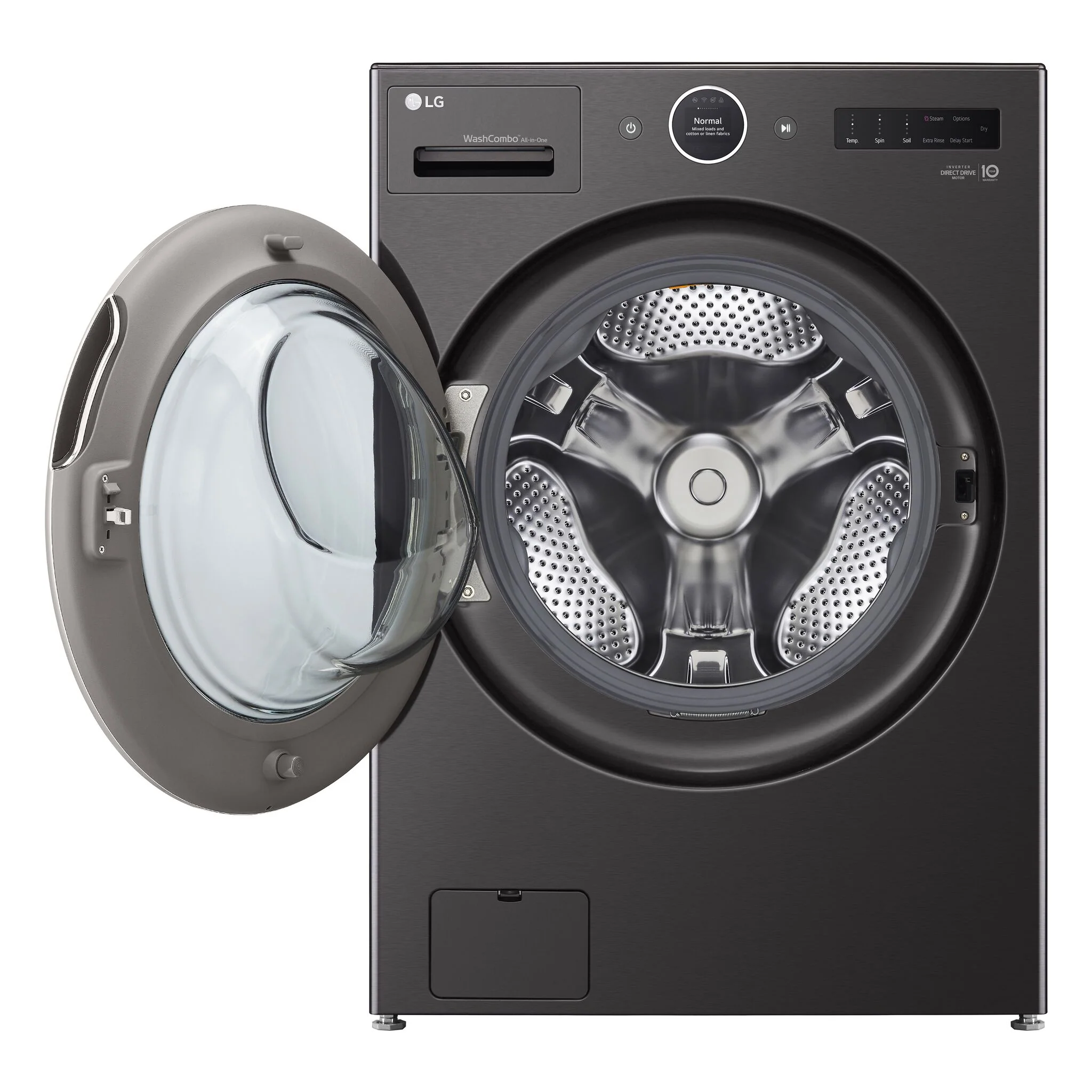 LG Black Steel All-in-One Ventless Washer/Dryer Combo with Inverter HeatPump™ Technology and Direct Drive Motor (5.8 cu. ft. - WM6998HBA - Image 2