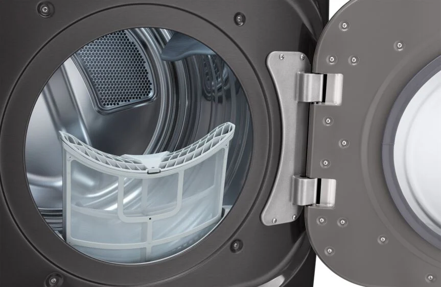LG Black Steel Electric Front-Load Smart Wi-Fi Enabled Dryer with TurboSteam® (9.0 cu. ft.) - DLEX8900B - Image 5