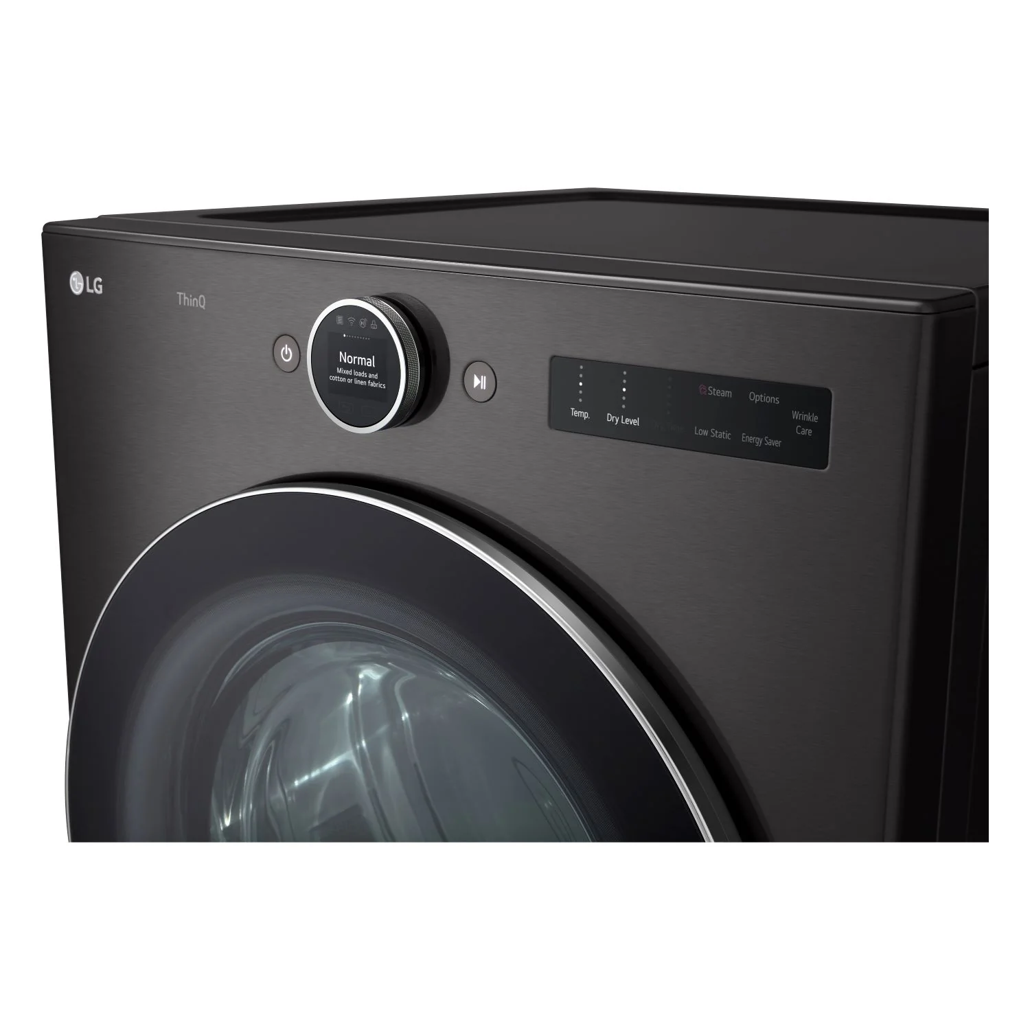 LG Black Steel Front Load Washer with AI DD™ 2.0 and LCD Knob (5.8 cu. ft) & Ultra Large Capacity Smart Front Load Dryer with Built-In Intelligence & TurboSteam® (7.4 cu. ft) - WM6700HBA/DLEX6700B - Image 5