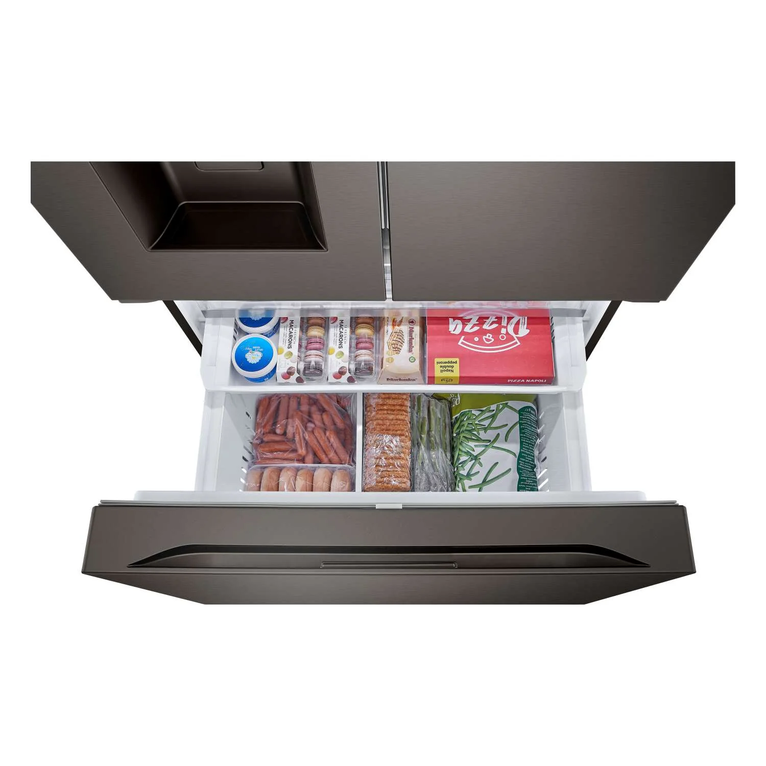 LG 35.75" 26 Cu. Ft. Black Stainless Steel Smart Counter-Depth MAX™  French Door Refrigerator with Four Types of Ice - LRYXC2606D - Image 11