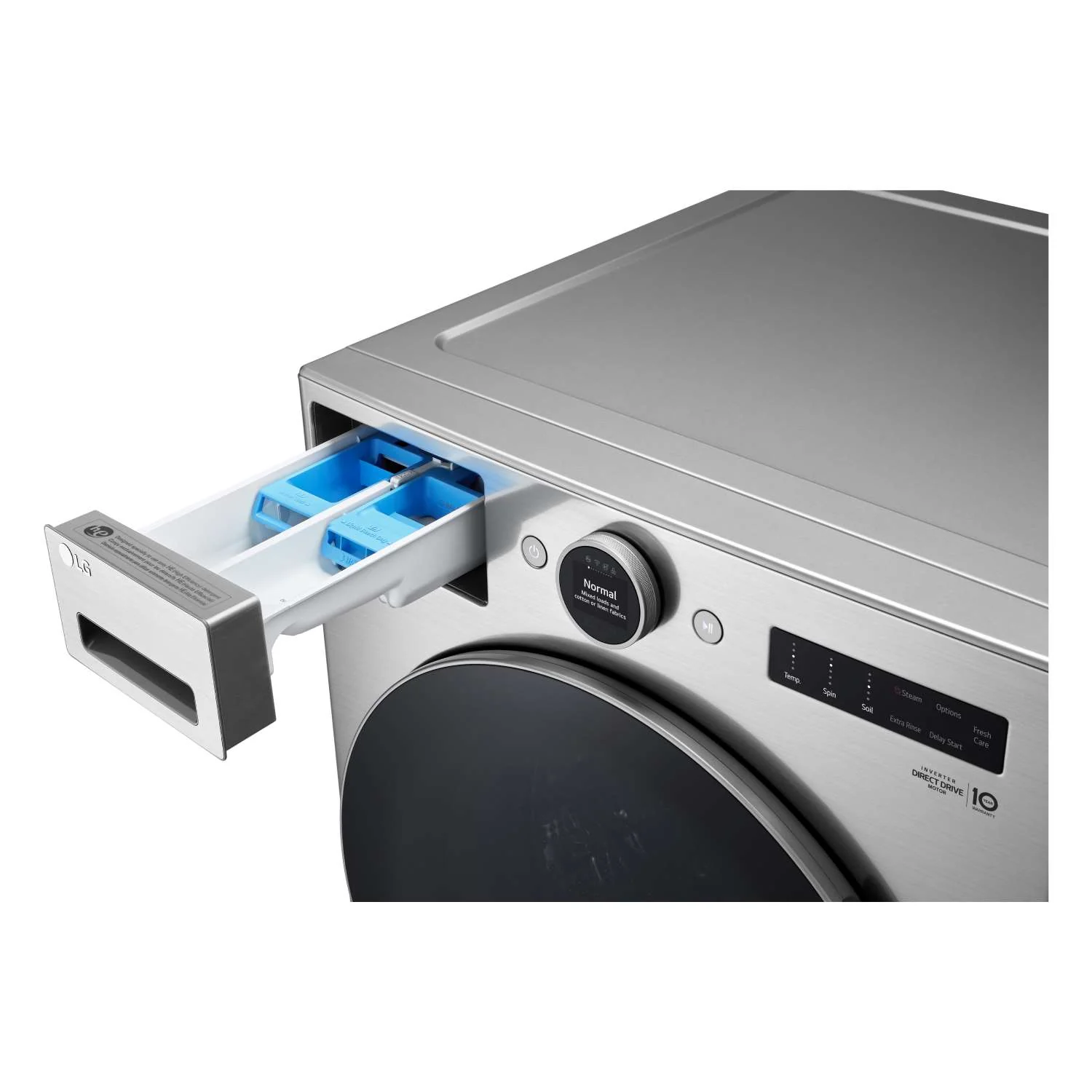 LG Graphite Steel 5.2 cu. ft. Front Load Washer with AI DD™ and LCD Knob - WM5500HVA - Image 4