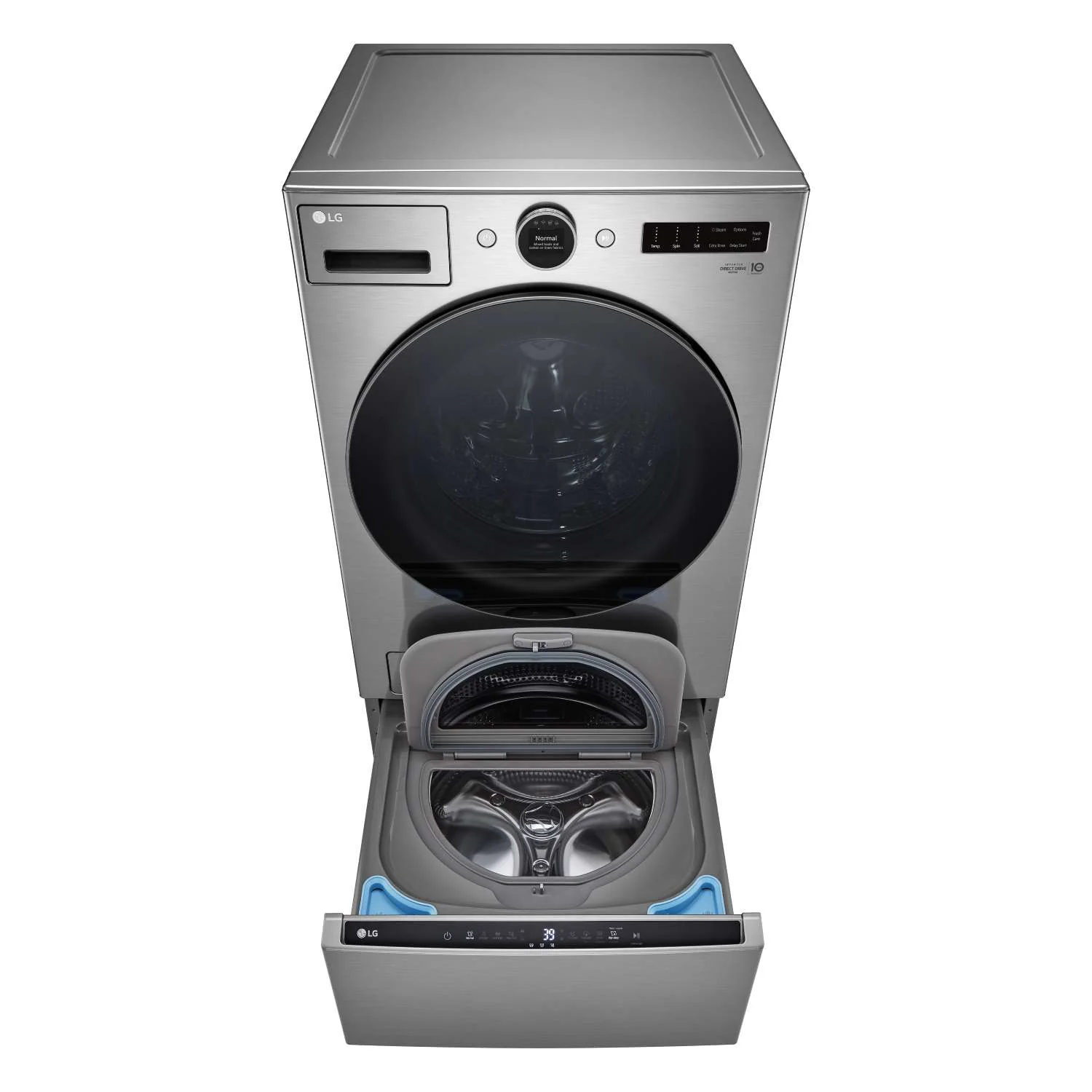 LG Graphite Steel 5.2 cu. ft. Front Load Washer with AI DD™ and LCD Knob - WM5500HVA - Image 9