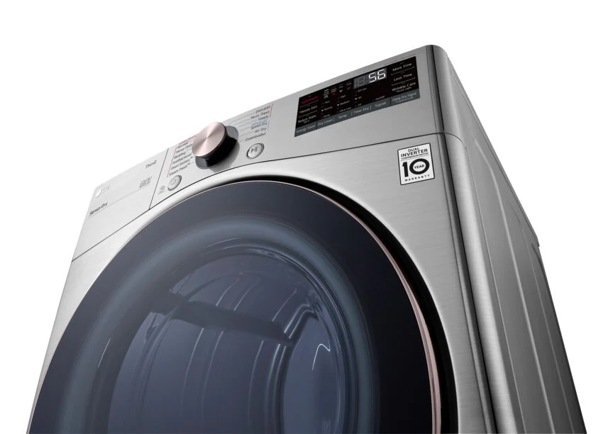 LG Graphite Steel Front Load Electric Steam Dryer with Built-In AI (7.4 Cu.Ft) - DLEX3850V - Image 4