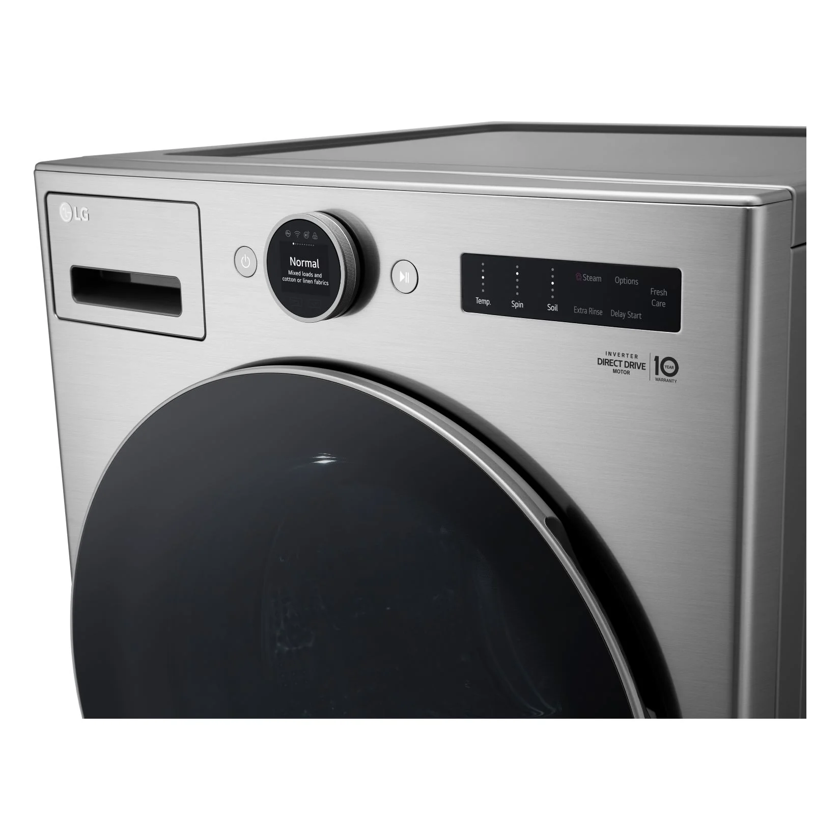 LG Graphite Steel Front Load Washer with AI DD™ (5.2 cu. Ft) & Ultra Large Capacity Smart Front Load Dryer with Built-In Intelligence & TurboSteam® (7.4 cu. ft) - WM5500HVA/DLEX5500V - Image 5