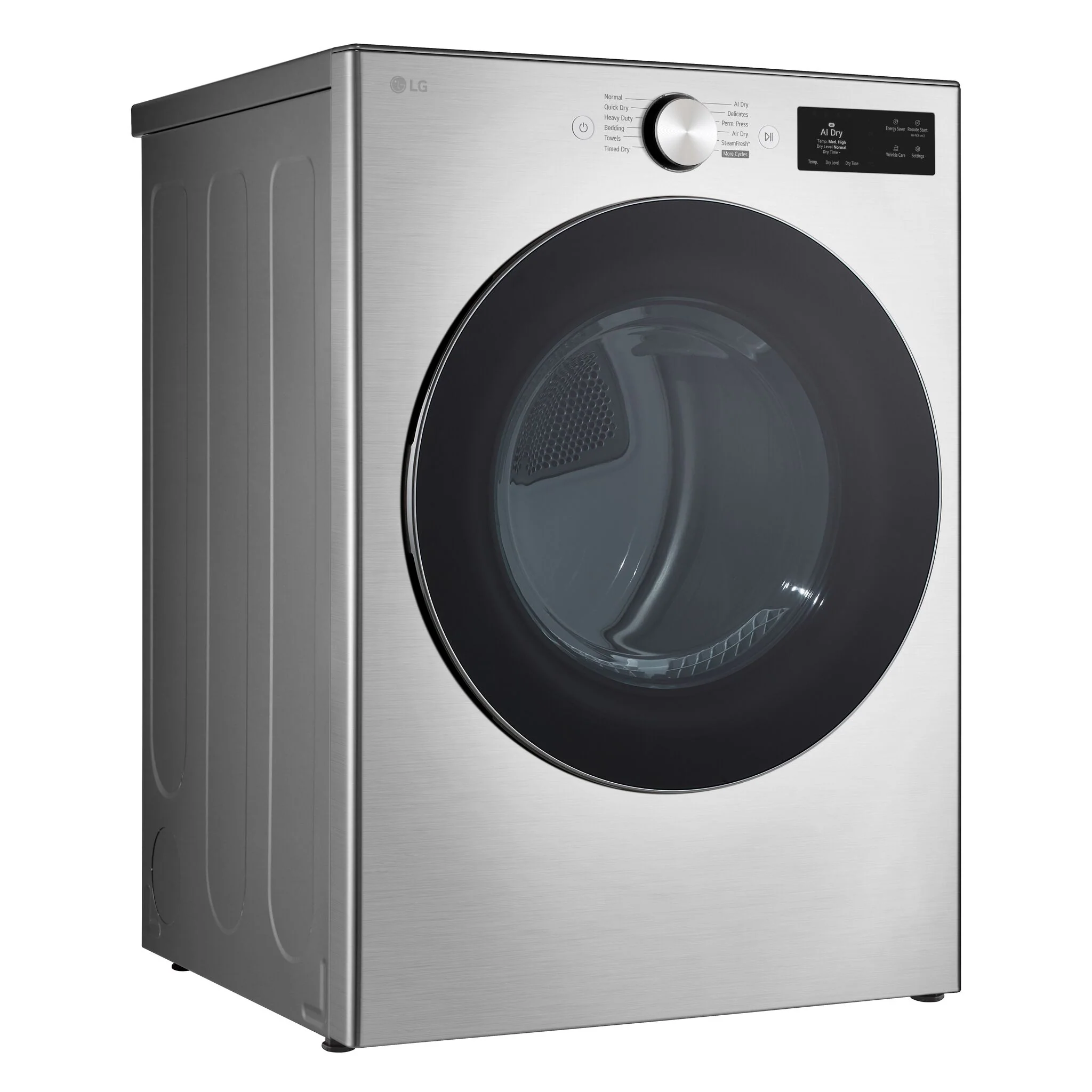 LG Graphite Steel Smart Electric Dryer with AI SensorDry and TurboSteam (7.4 cu. ft.) - DLEX5800V - Image 2