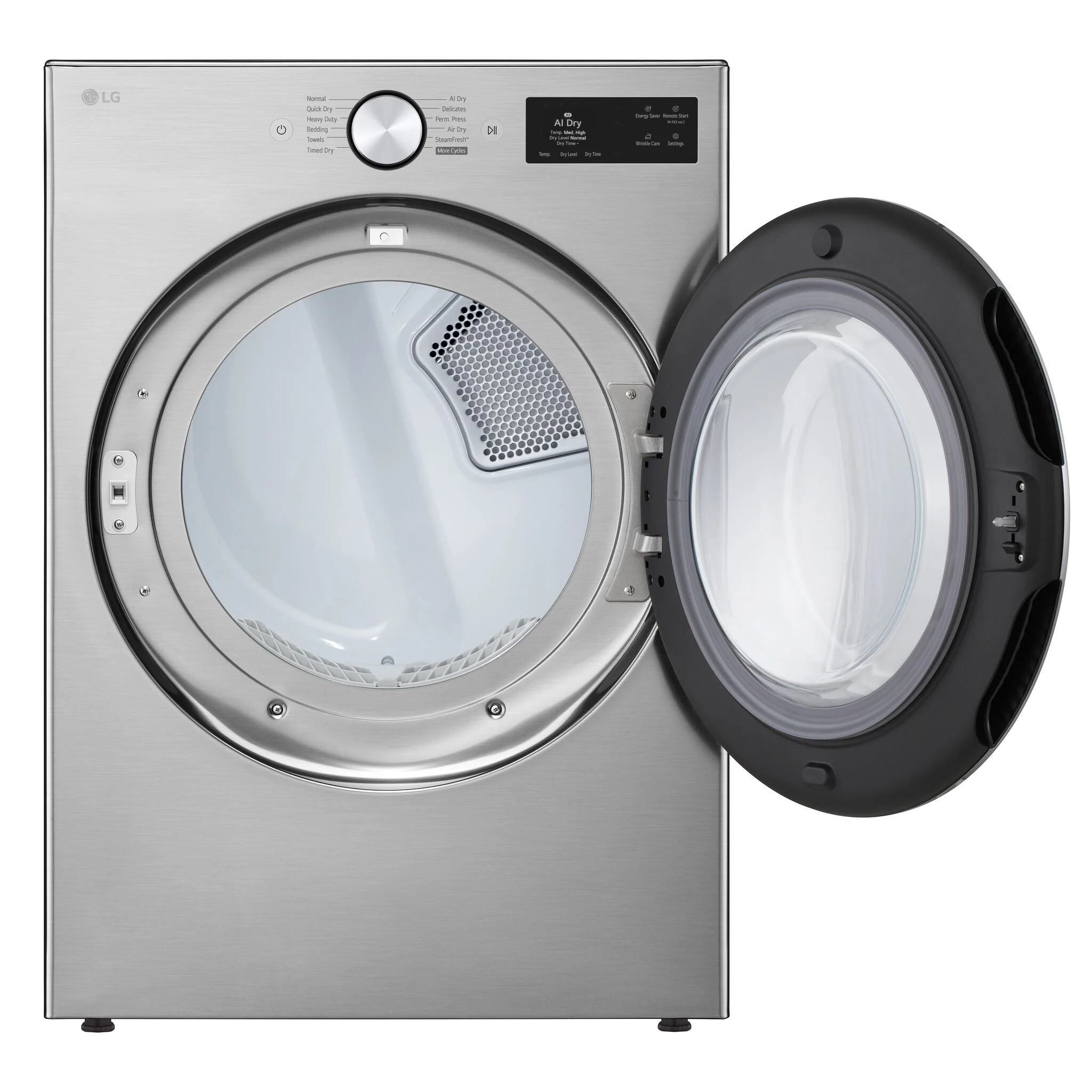 LG Graphite Steel Smart Electric Dryer with AI SensorDry and TurboSteam (7.4 cu. ft.) - DLEX5800V - Image 3