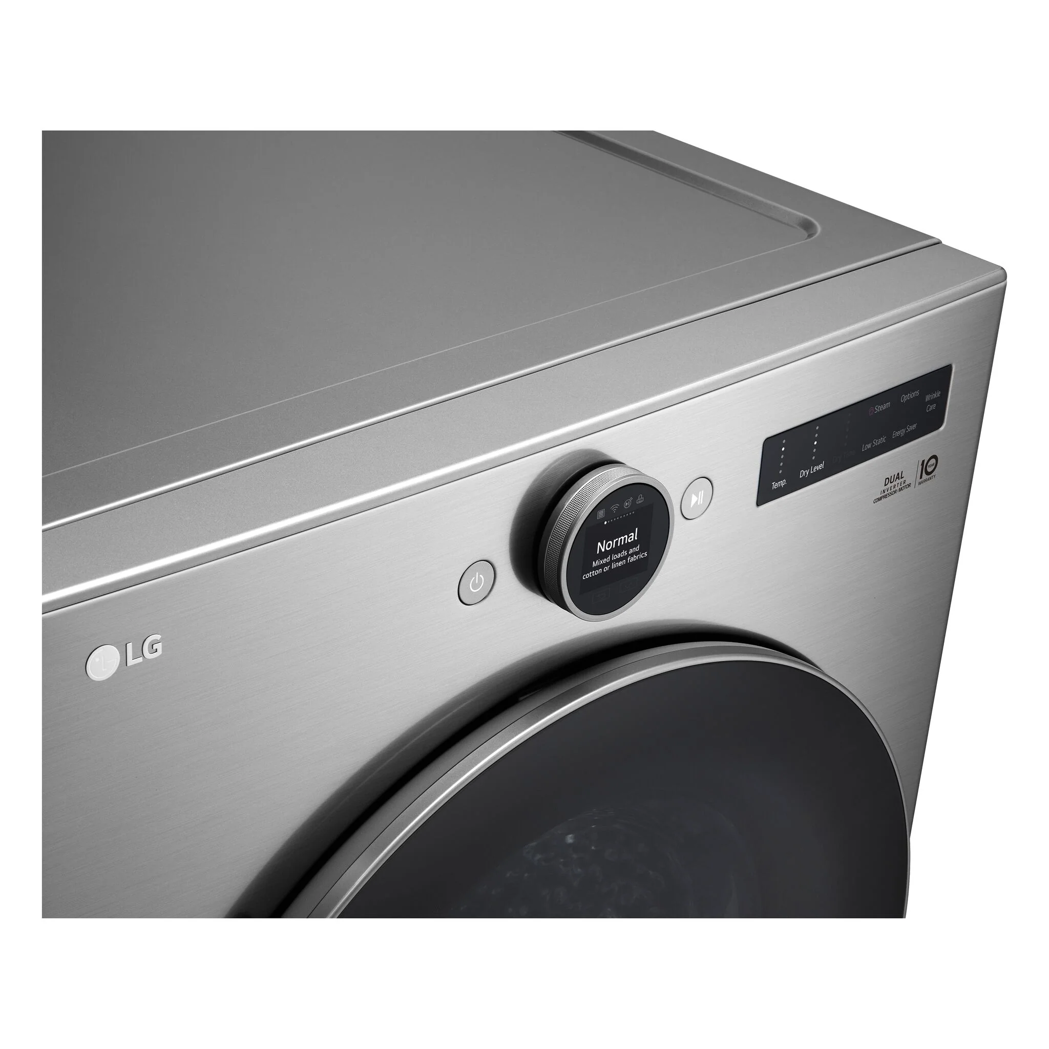 LG Graphite Steel Smart Front Load Dryer with Dual Inverter HeatPump™ Technology (7.8 Cu.ft) - DLHC5502V - Image 3