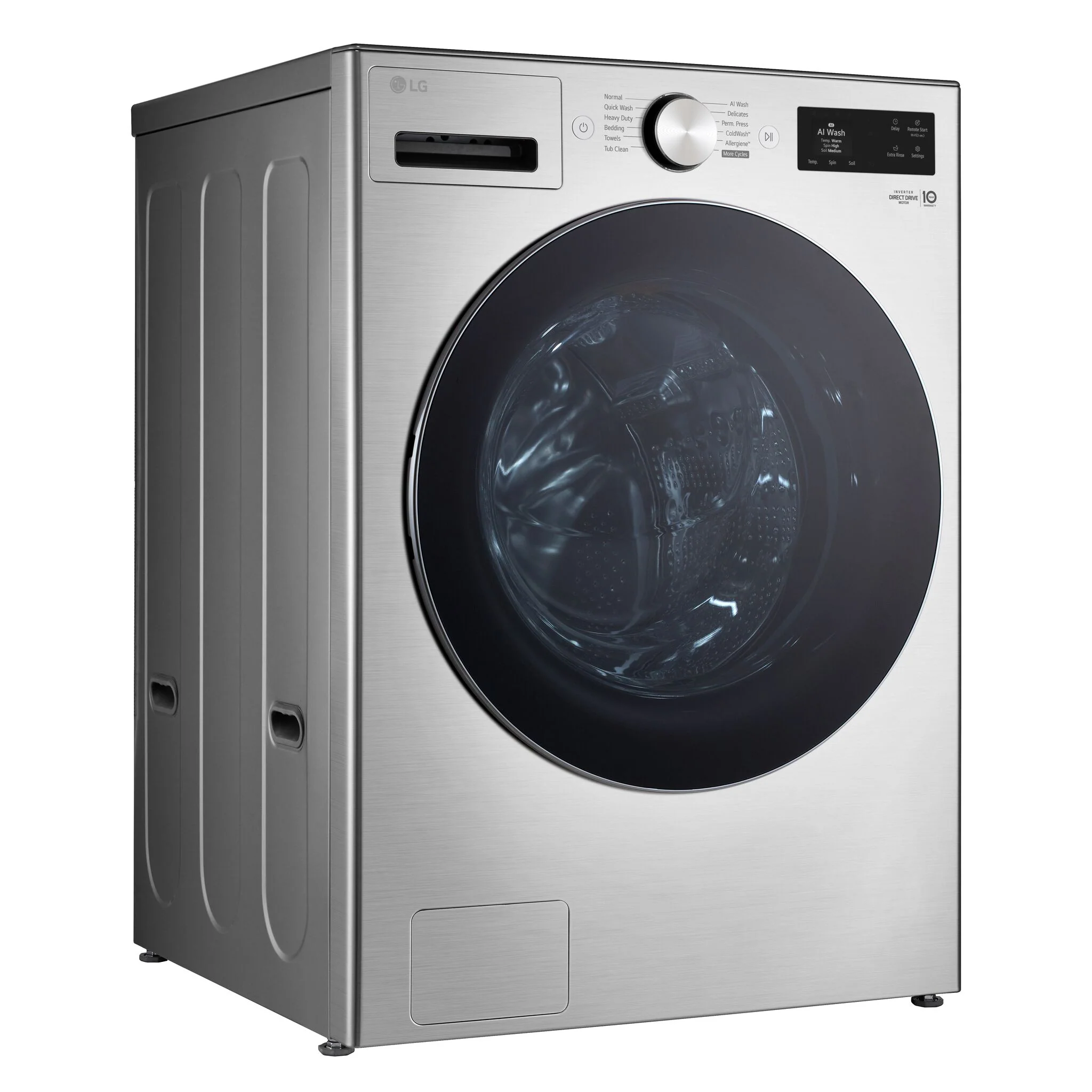 LG Graphite Steel Smart Washer with AI DD, TurboWash 360 and Allergiene Cycle (5.8 cu. ft.) - WM5800HVA - Image 2