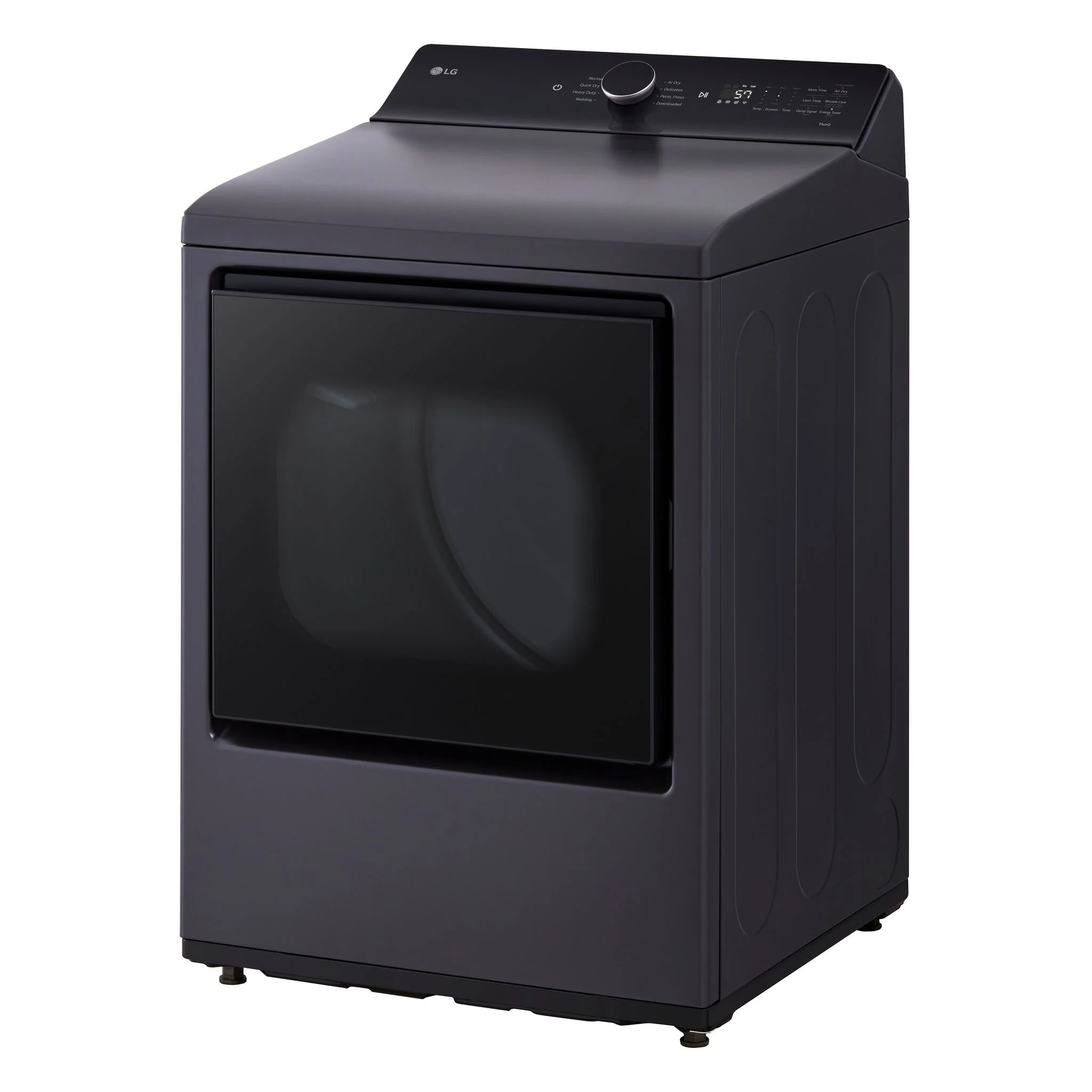 LG Matte Black Electric Dryer with EasyLoad™ Door (7.3 cu.ft) - DLE8400BE - Image 4