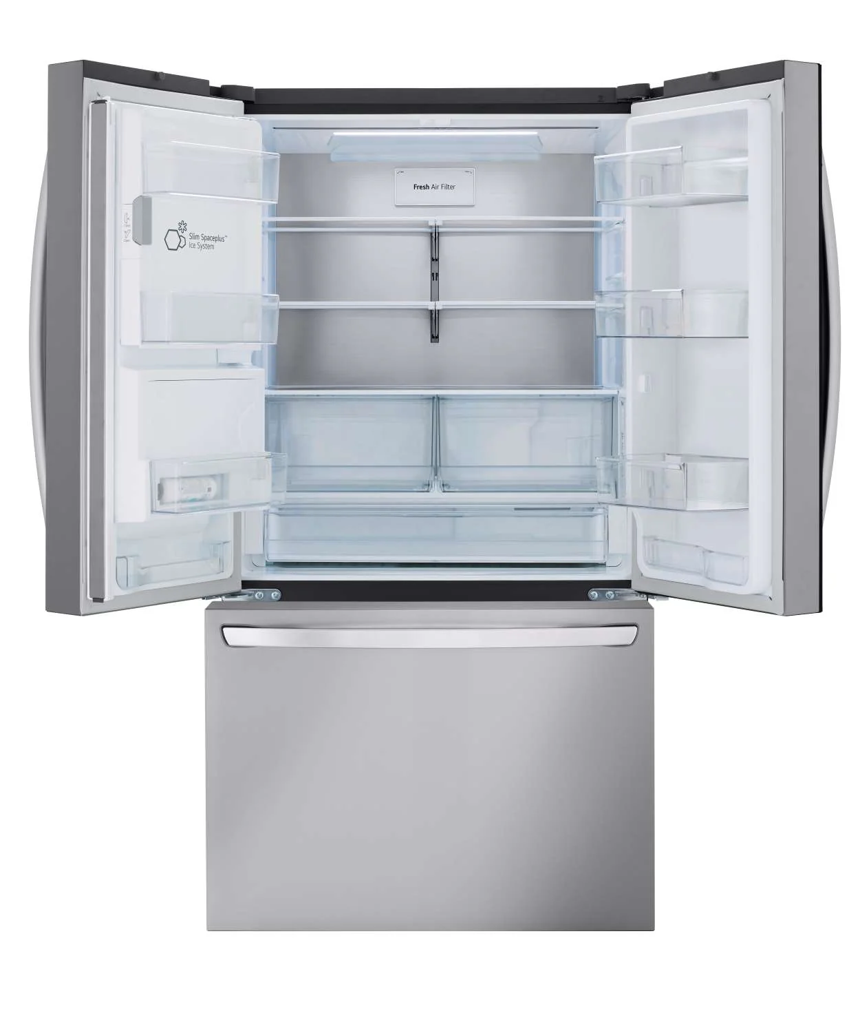 LG 35.75" 26 Cu. Ft. Stainless Steel Smart Counter-Depth MAX™ French Door Refrigerator - LRFXC2606S - Image 5