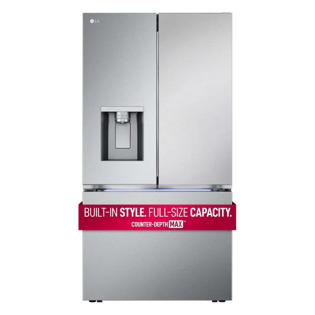 LG 35.75" 26 Cu. Ft. Stainless Steel Smart Counter-Depth MAX™ French Door Refrigerator with Four Types of Ice - LRYXC2606S - Image 3