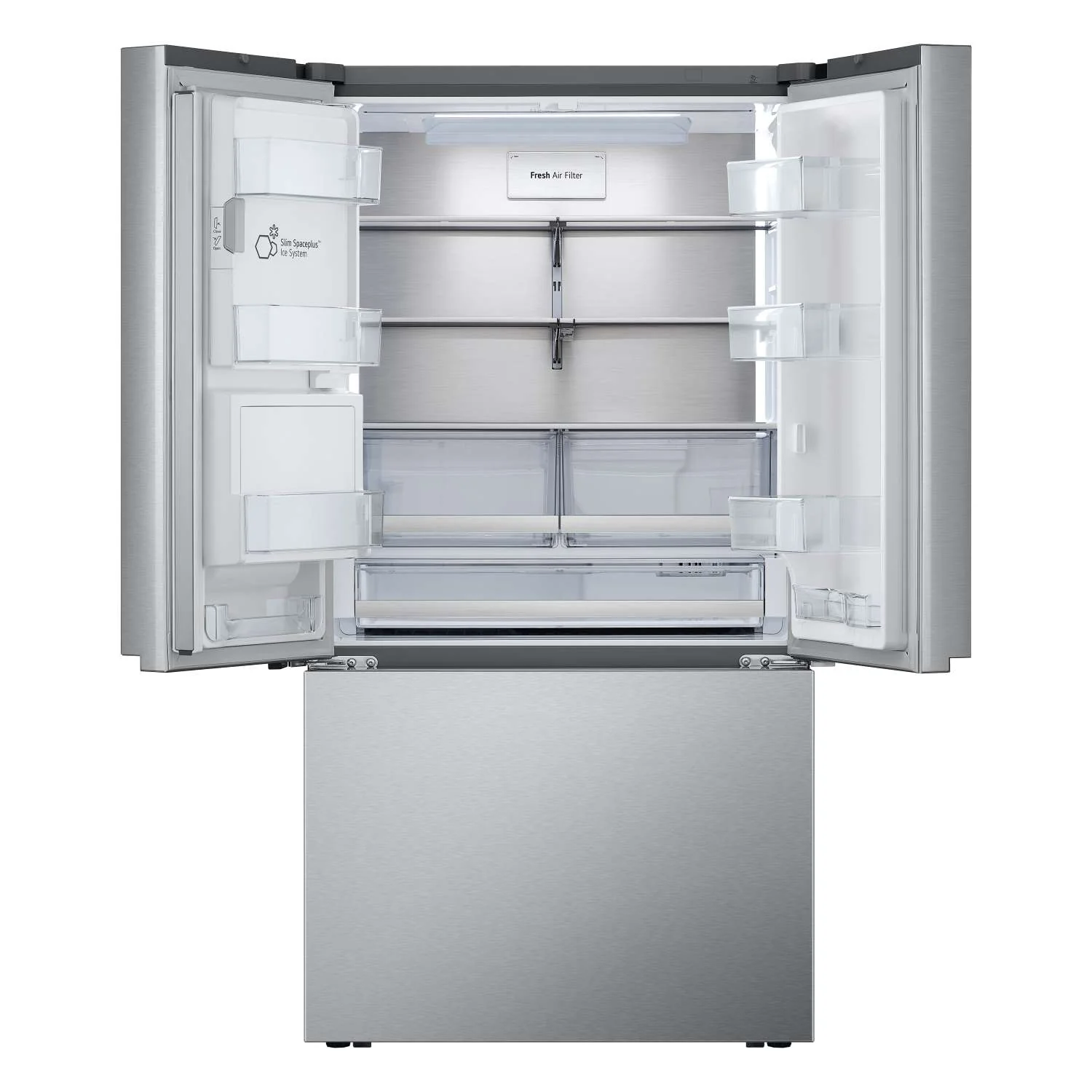 LG 35.75" 26 Cu. Ft. Stainless Steel Smart Counter-Depth MAX™ French Door Refrigerator with Four Types of Ice - LRYXC2606S - Image 5