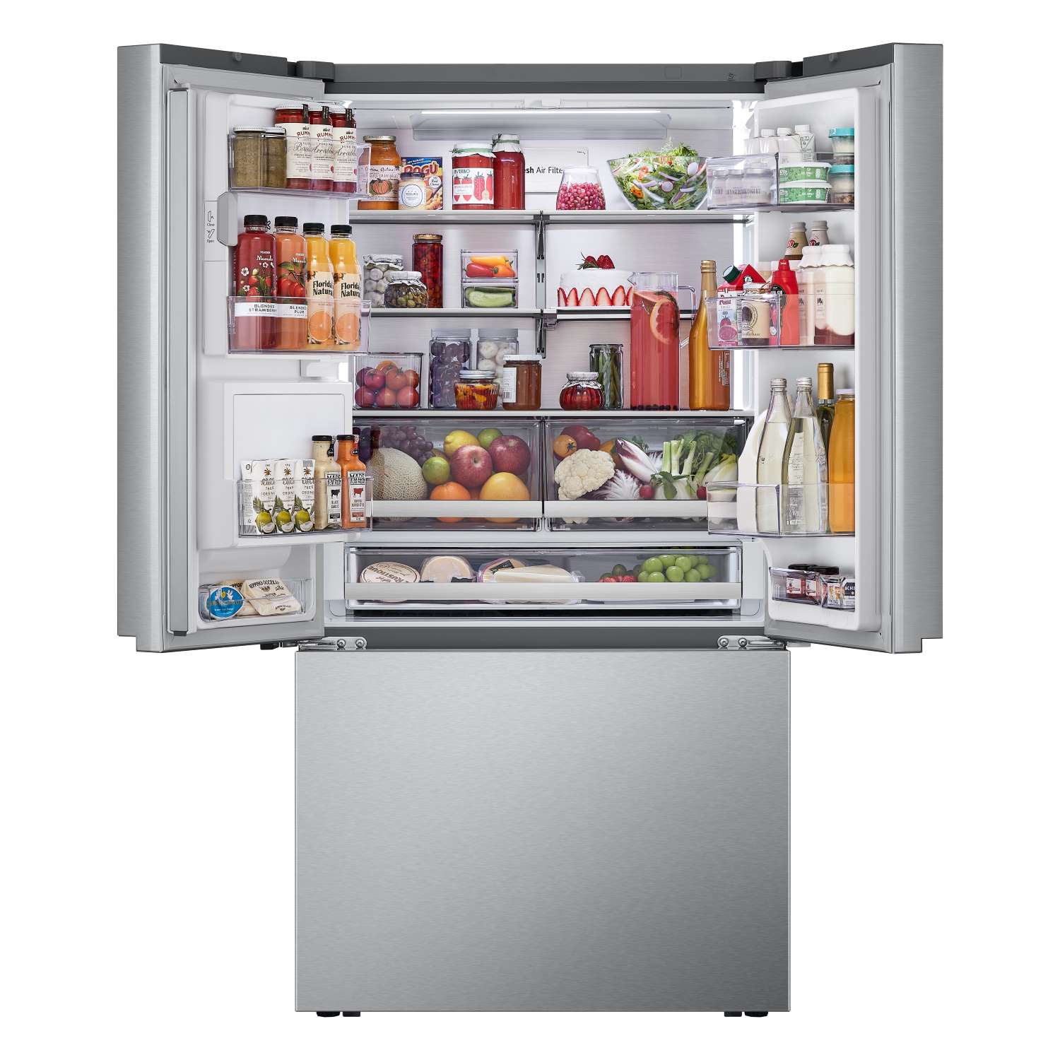 LG 35.75" 26 Cu. Ft. Stainless Steel Smart Counter-Depth MAX™ French Door Refrigerator with Four Types of Ice - LRYXC2606S - Image 6