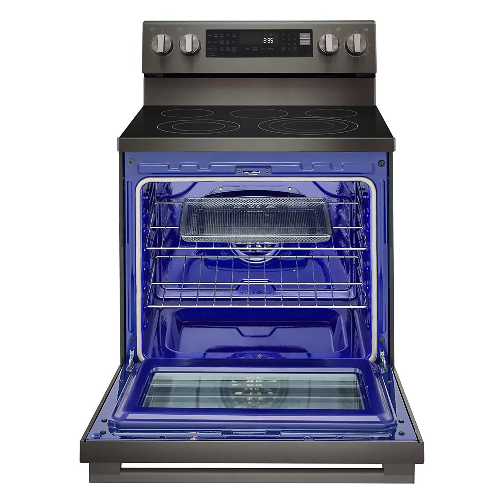 LG Smudge Resistant Black Stainless Steel Smart Electric Freestanding Range with Air Sous Vide (6.3 Cu.Ft) - LREN6325ZE - Image 2
