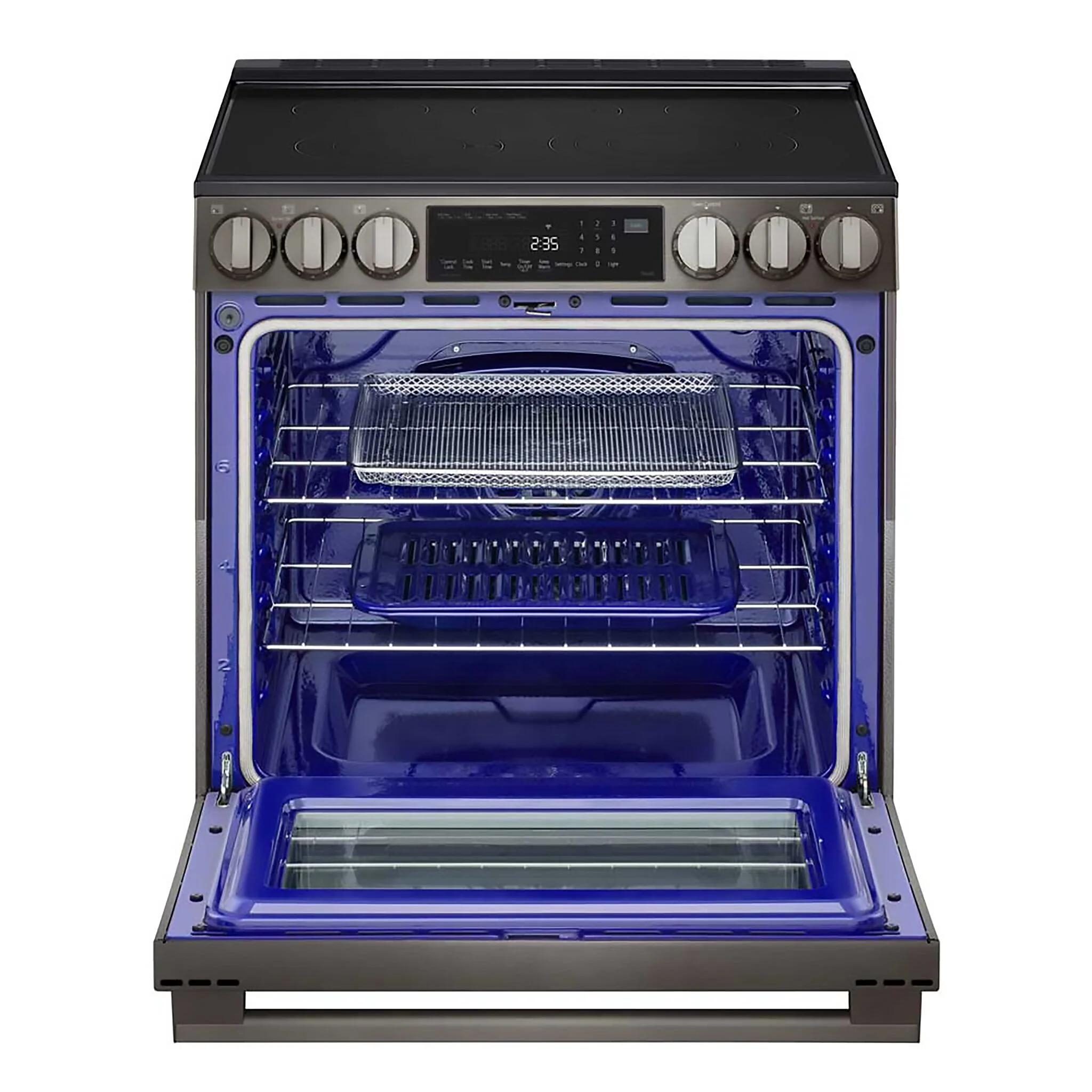 LG Smudge Resistant Black Stainless Steel Smart Electric Slide-In Range with Air Sous Vide (6.3 Cu.Ft) - LSEL6335ZE - Image 2