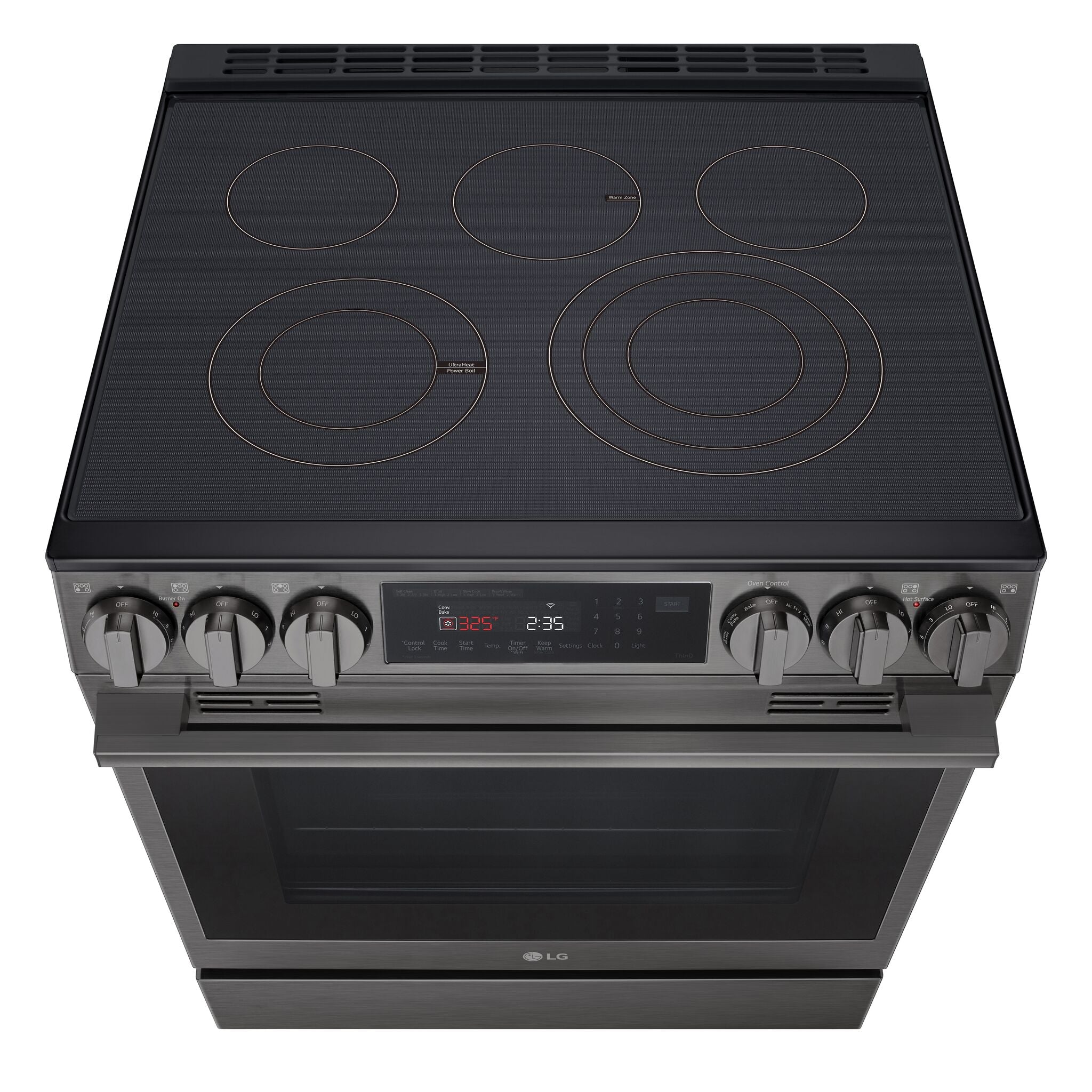 LG Smudge Resistant Black Stainless Steel Smart Electric Slide-In Range with Air Sous Vide (6.3 Cu.Ft) - LSEL6335ZE - Image 5
