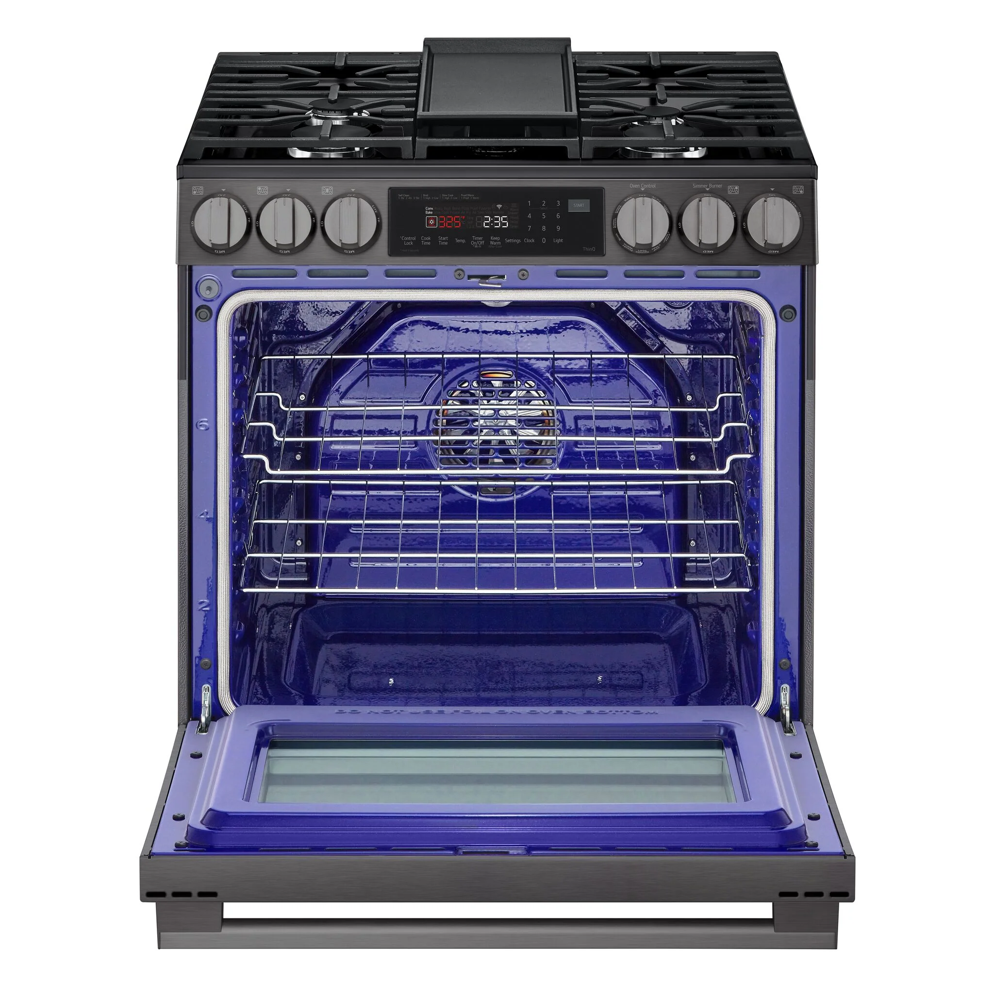 LG Smudge Resistant Black Stainless Steel Smart Gas Slide-In Range with Air Fry (6.3 Cu.Ft) - LSGL6335Z - Image 2
