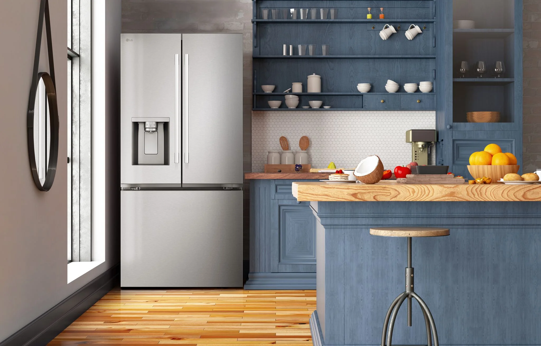 LG 33" 25 Cu. Ft. Smudge Resistant Stainless French Door Refrigerator with Dual Ice Maker - LF25H6330S - Image 2