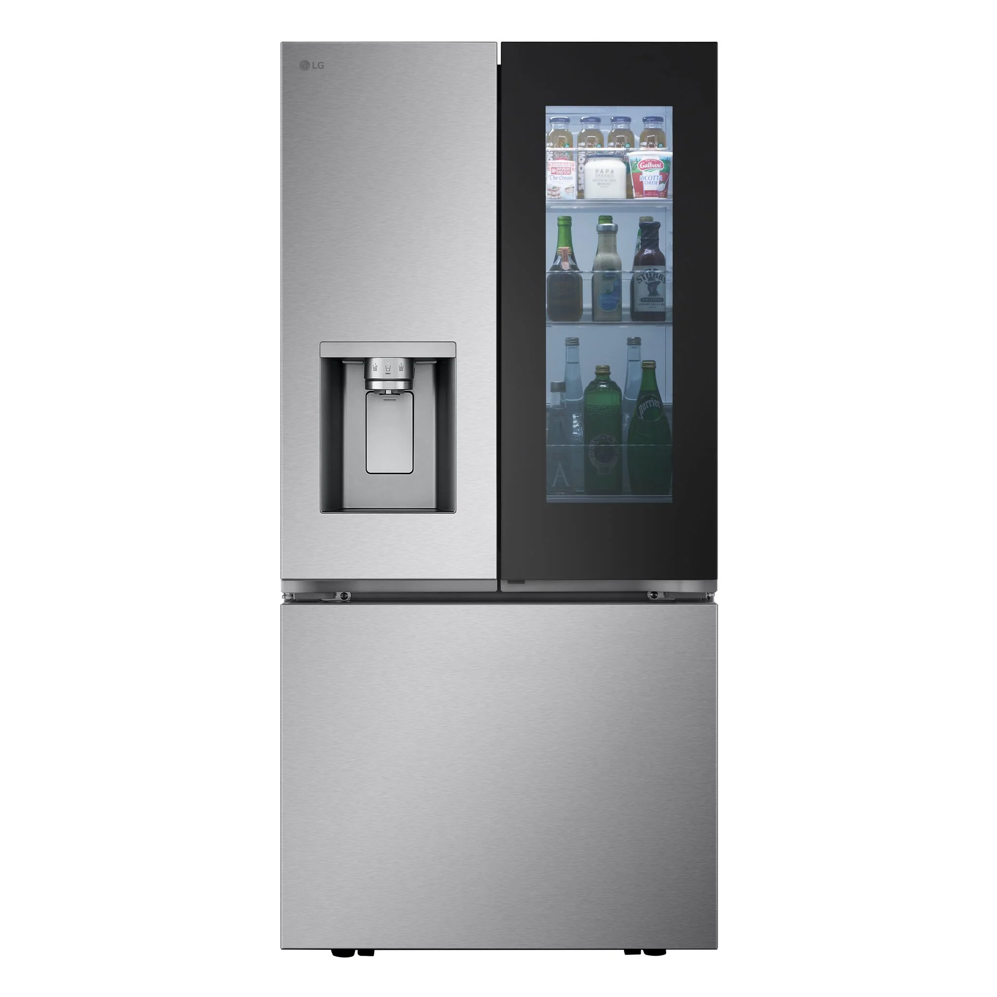 LG 33" 24.5 Cu. Ft. Smudge Resistant Stainless French Door Refrigerator with InstaView® - LF25S6560S - Image 3