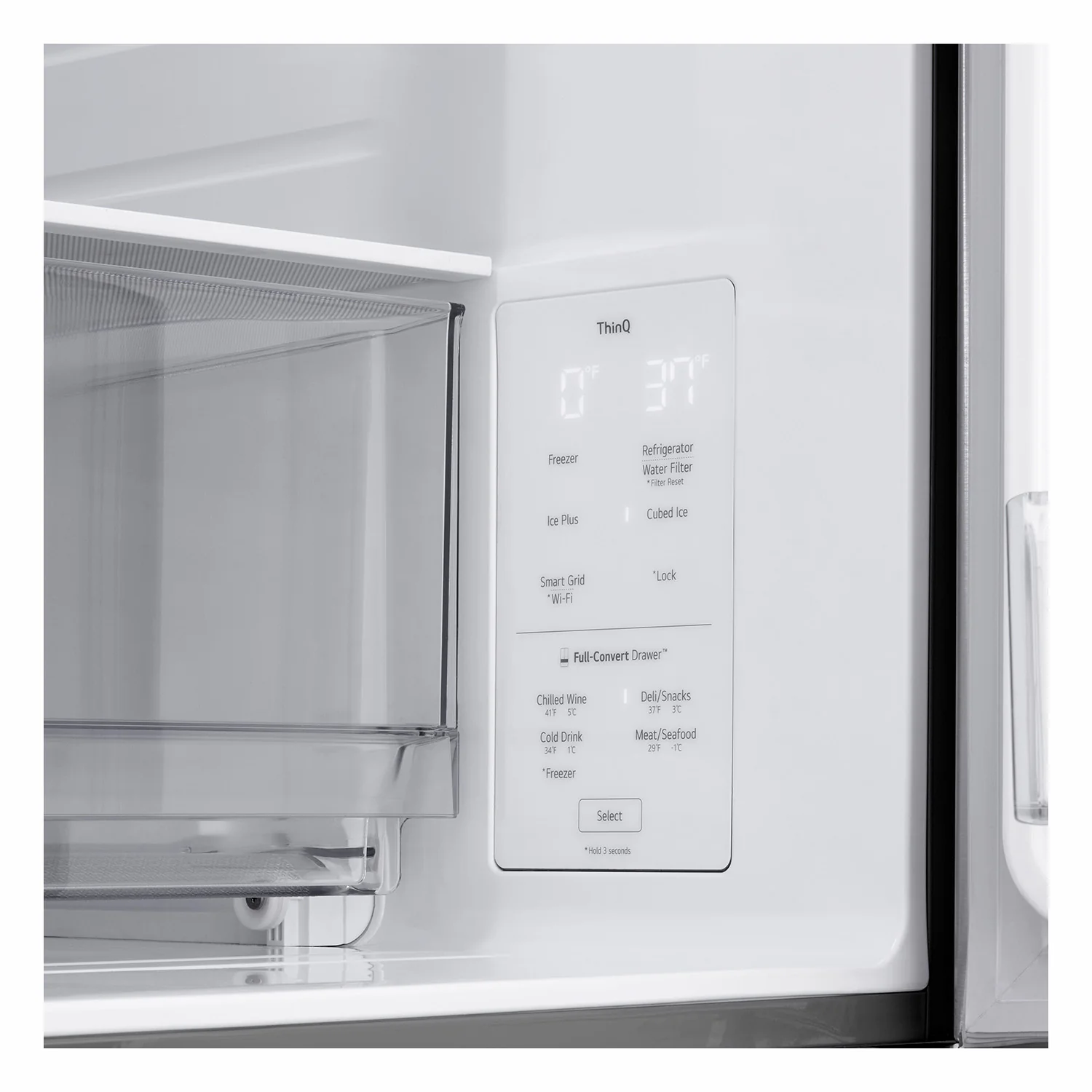LG 36" 30 Cu. Ft. Smudge Resistant Stainless Steel 4-Door French Door Refrigerator - LF30S8210S - Image 7