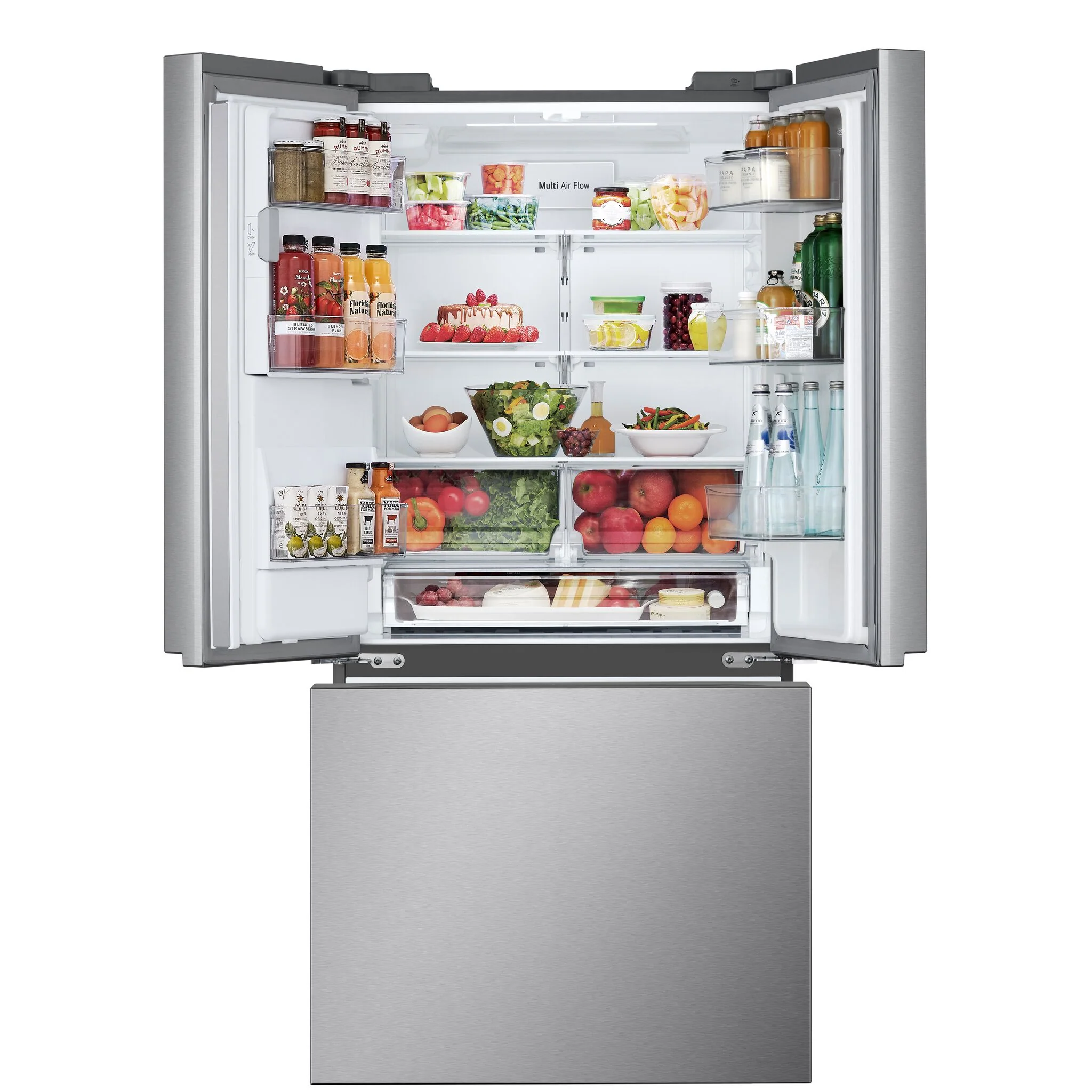 LG 33É 24.5 Cu. Ft. Smudge Resistant Stainless Steel French Door Refrigerator with ThinQ® Technology - LF25S6330S - Image 3