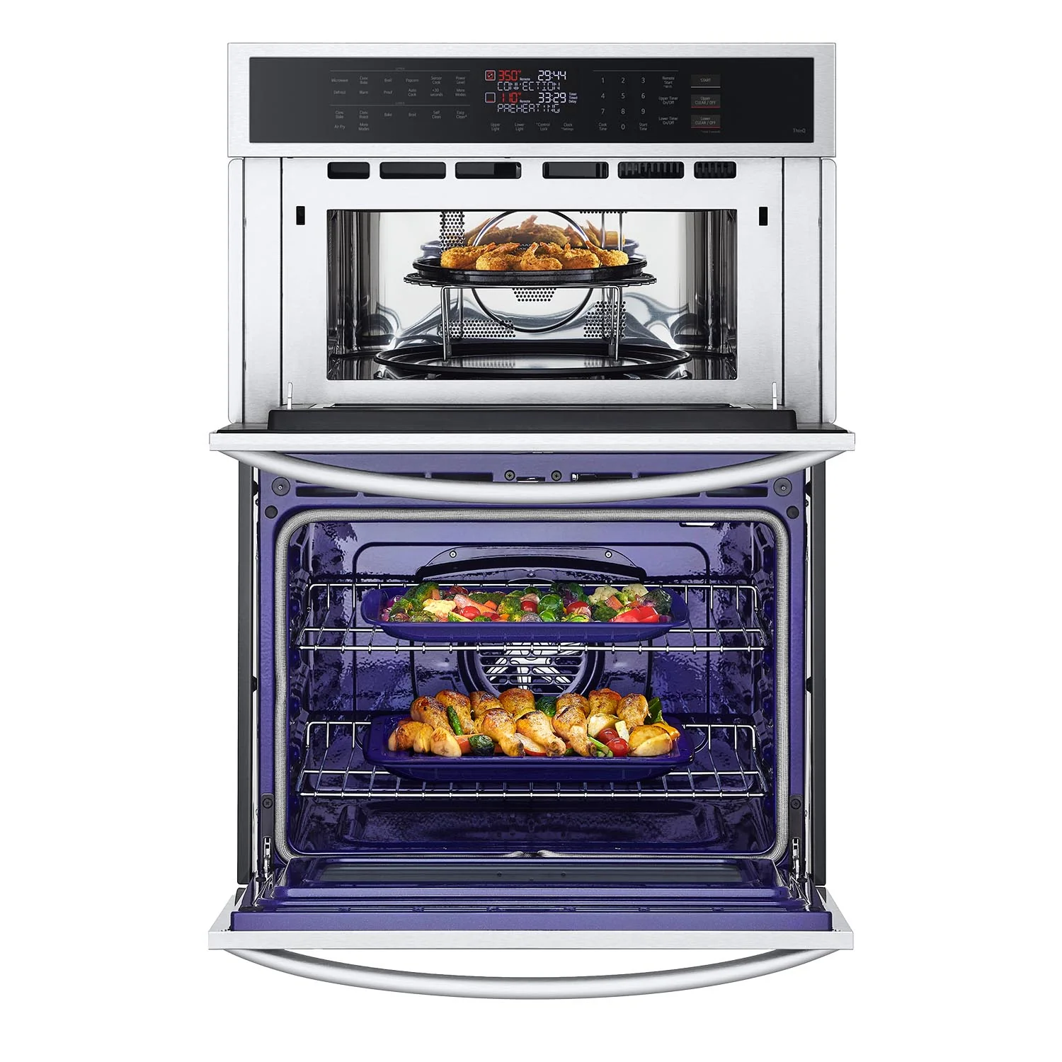 LG Smudge Resistant Stainless Steel Smart Combination Wall Oven with Fan Convection and Air Fry (6.4 Cu. Ft) - WCEP6423F - Image 3