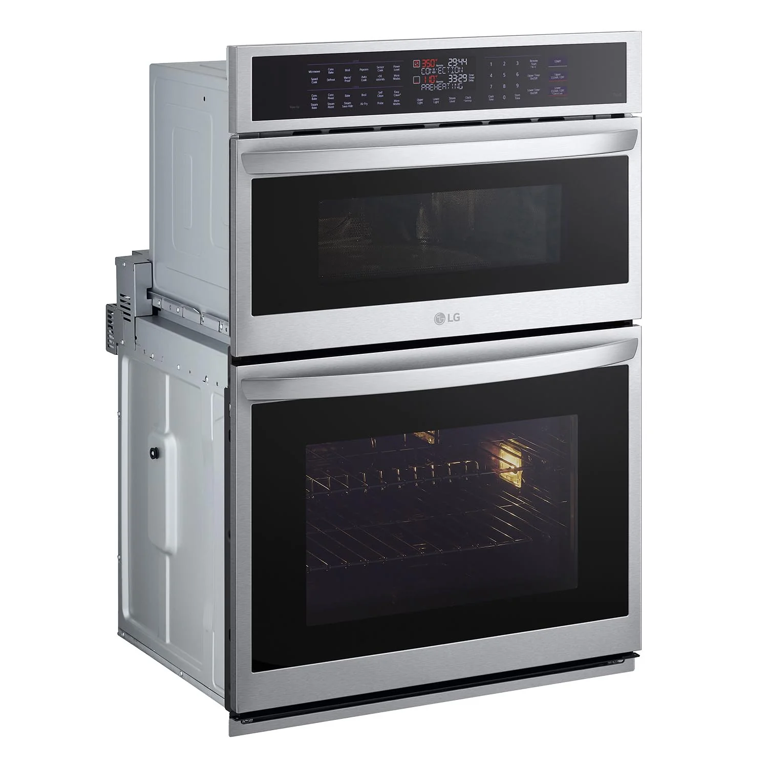LG Smudge Resistant Stainless Steel Smart Combination Wall Oven with True Convection, InstaView®, Air Fry, Steam Sous Vide (6.4 Cu. Ft) - WCEP6427F - Image 2