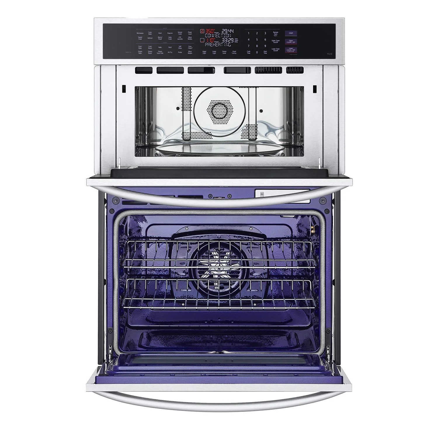LG Smudge Resistant Stainless Steel Smart Combination Wall Oven with True Convection, InstaView®, Air Fry, Steam Sous Vide (6.4 Cu. Ft) - WCEP6427F - Image 4