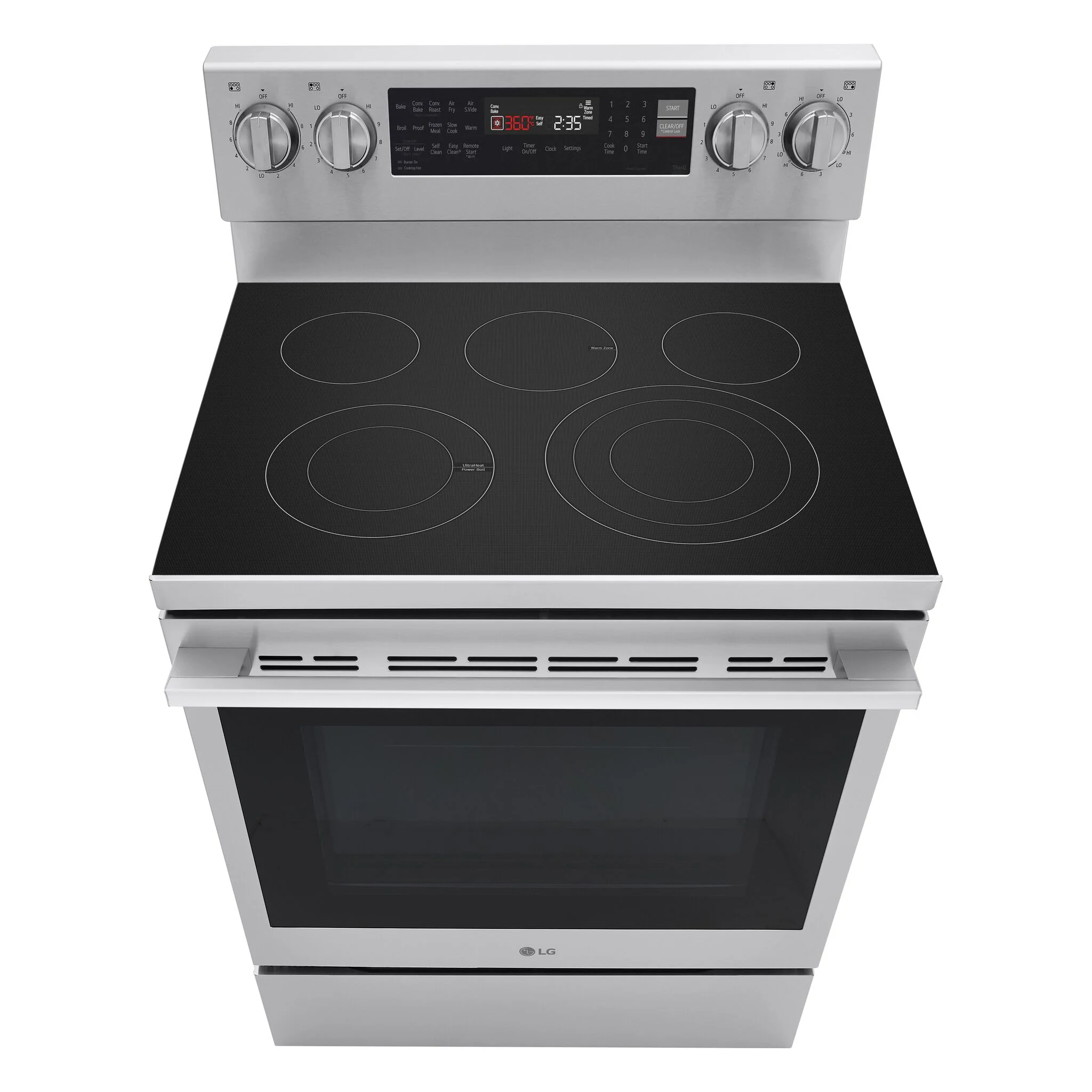 LG Smudge Resistant Stainless Steel Smart Electric Freestanding Range with Air Sous Vide (6.3 Cu.Ft) - LREN6325XE - Image 3