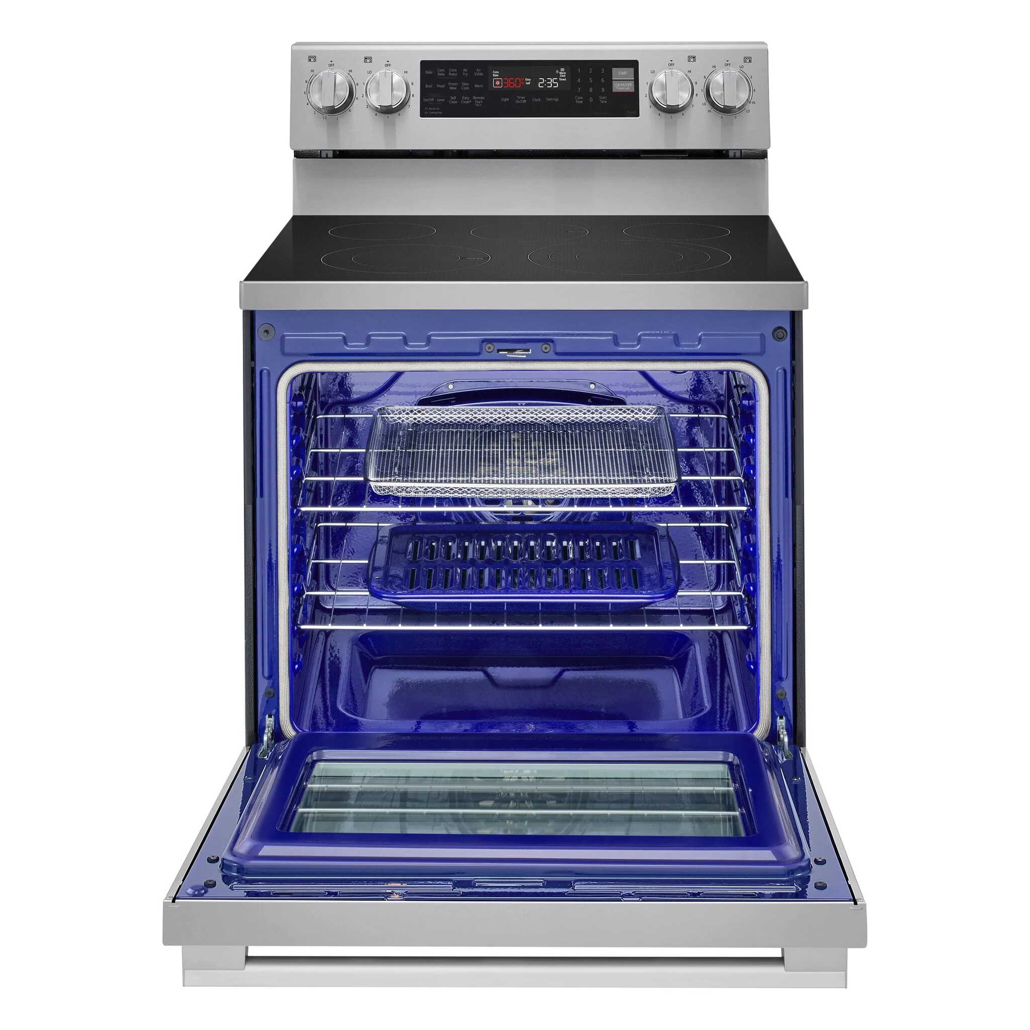 LG Smudge Resistant Stainless Steel Smart Electric Freestanding Range with Air Sous Vide (6.3 Cu.Ft) - LREN6325XE - Image 5