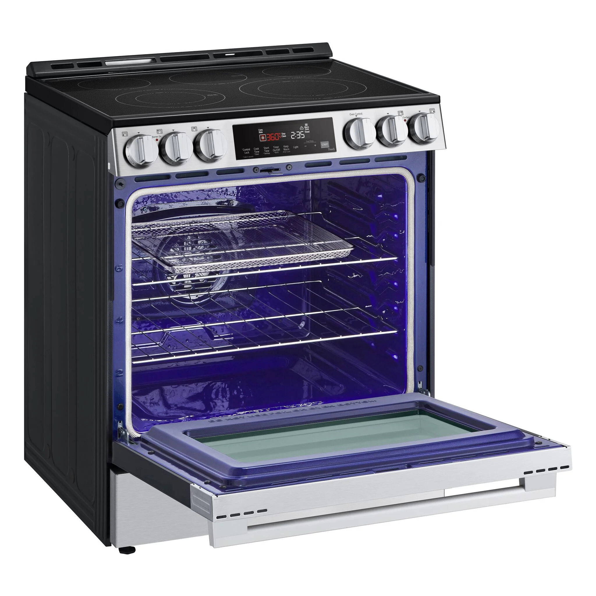 LG Smudge Resistant Stainless Steel Smart Electric Slide-In Range with Air Fry (6.3 Cu.Ft) - LSEL6333XE - Image 3