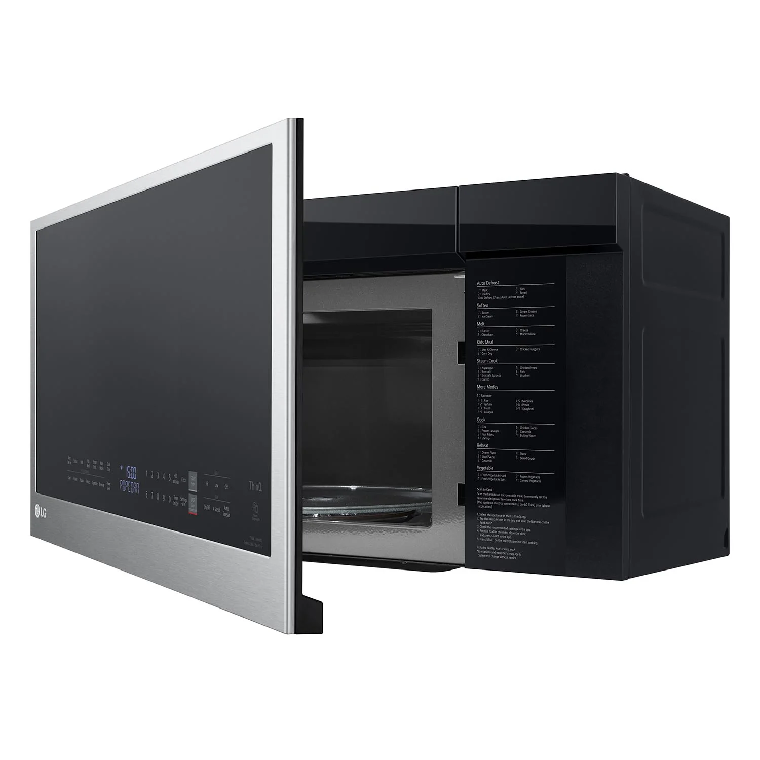 LG Smudge Resistant Stainless Steel Smart Wi-Fi Enabled Over-the-Range Microwave with EasyClean® (2.0 cu. ft.) - MVEL2033F - Image 3