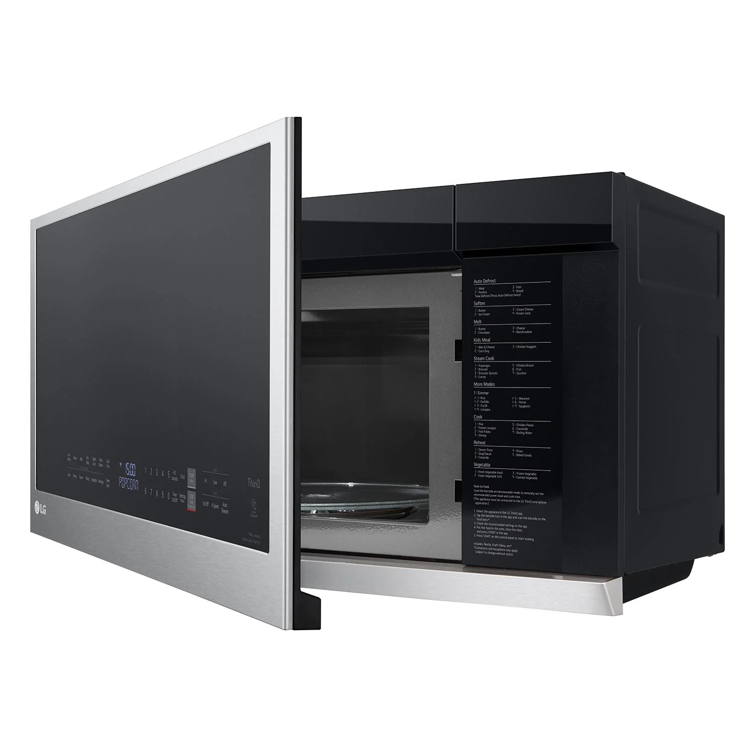 LG Smudge Resistant Stainless Steel Smart Wi-Fi Enabled Over-the-Range Microwave with ExtendaVent® 2.0 & EasyClean® (2.1 cu. ft.) - MVEL2137F - Image 4