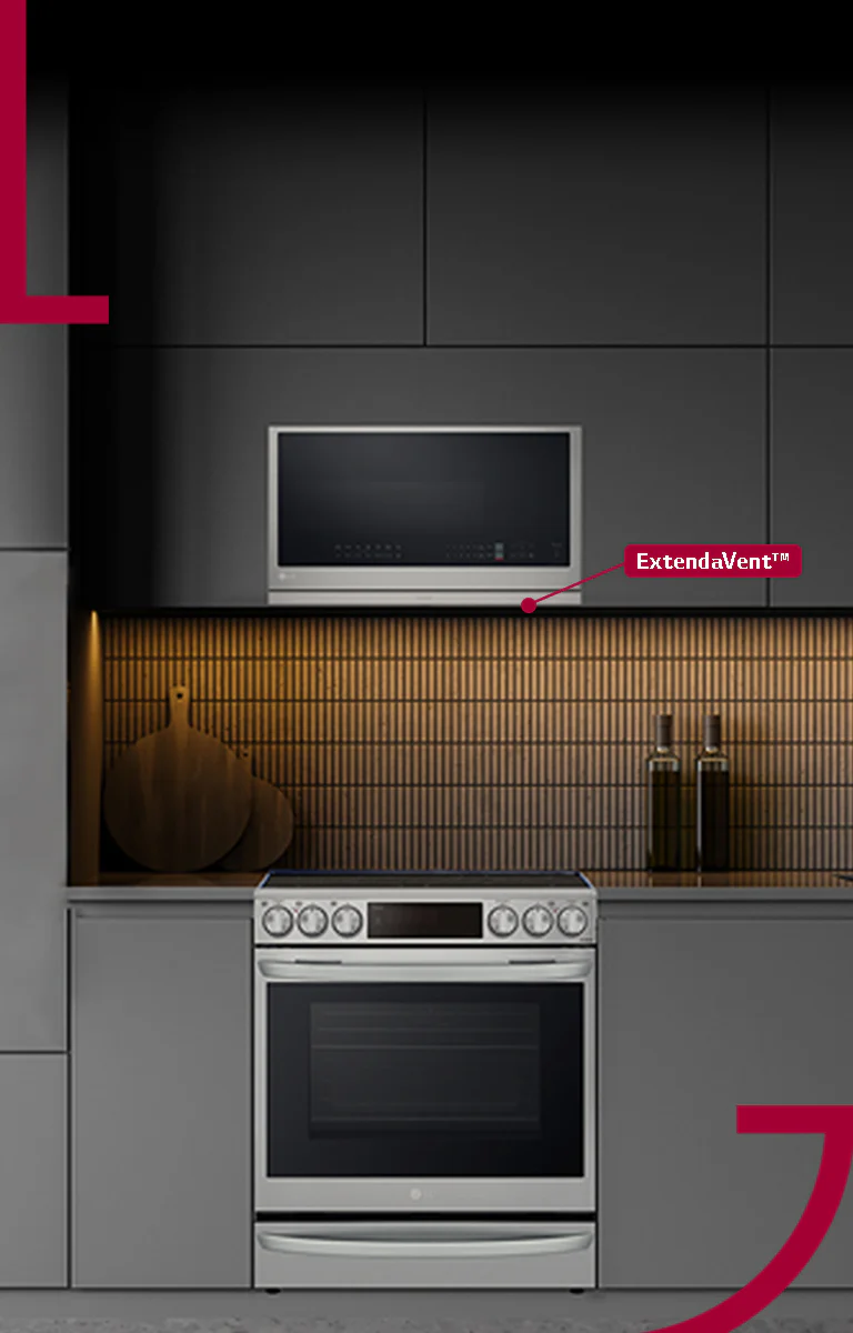LG Smudge Resistant Stainless Steel Smart Wi-Fi Enabled Over-the-Range Microwave with ExtendaVent® 2.0 & EasyClean® (2.1 cu. ft.) - MVEL2137F - Image 9