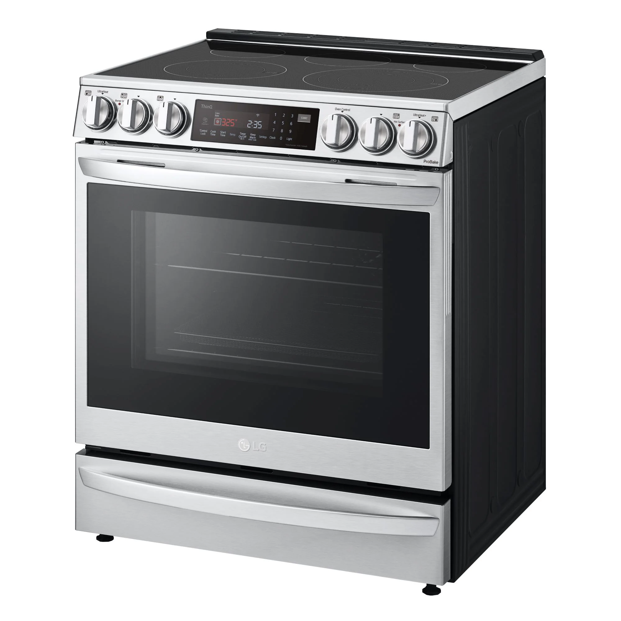 LG Smudge Resistant Stainless Steel Smart Wi-Fi Enabled ProBake Convection® InstaView™ Electric Slide-in Range with Air Sous Vide and AirFry (6.3 Cu.Ft.) - LSEL6337F - Image 2