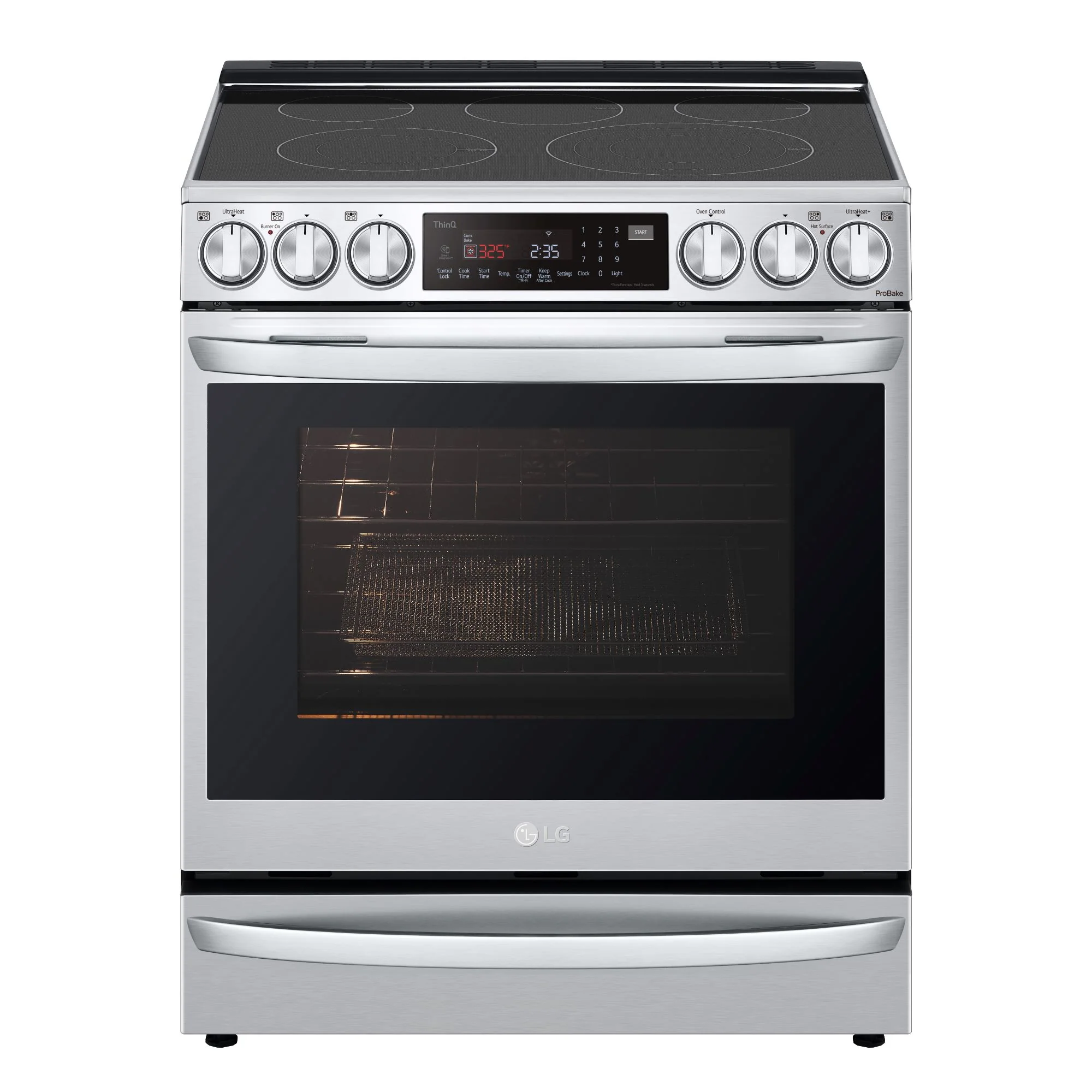 LG Smudge Resistant Stainless Steel Smart Wi-Fi Enabled ProBake Convection® InstaView™ Electric Slide-in Range with Air Sous Vide and AirFry (6.3 Cu.Ft.) - LSEL6337F - Image 3