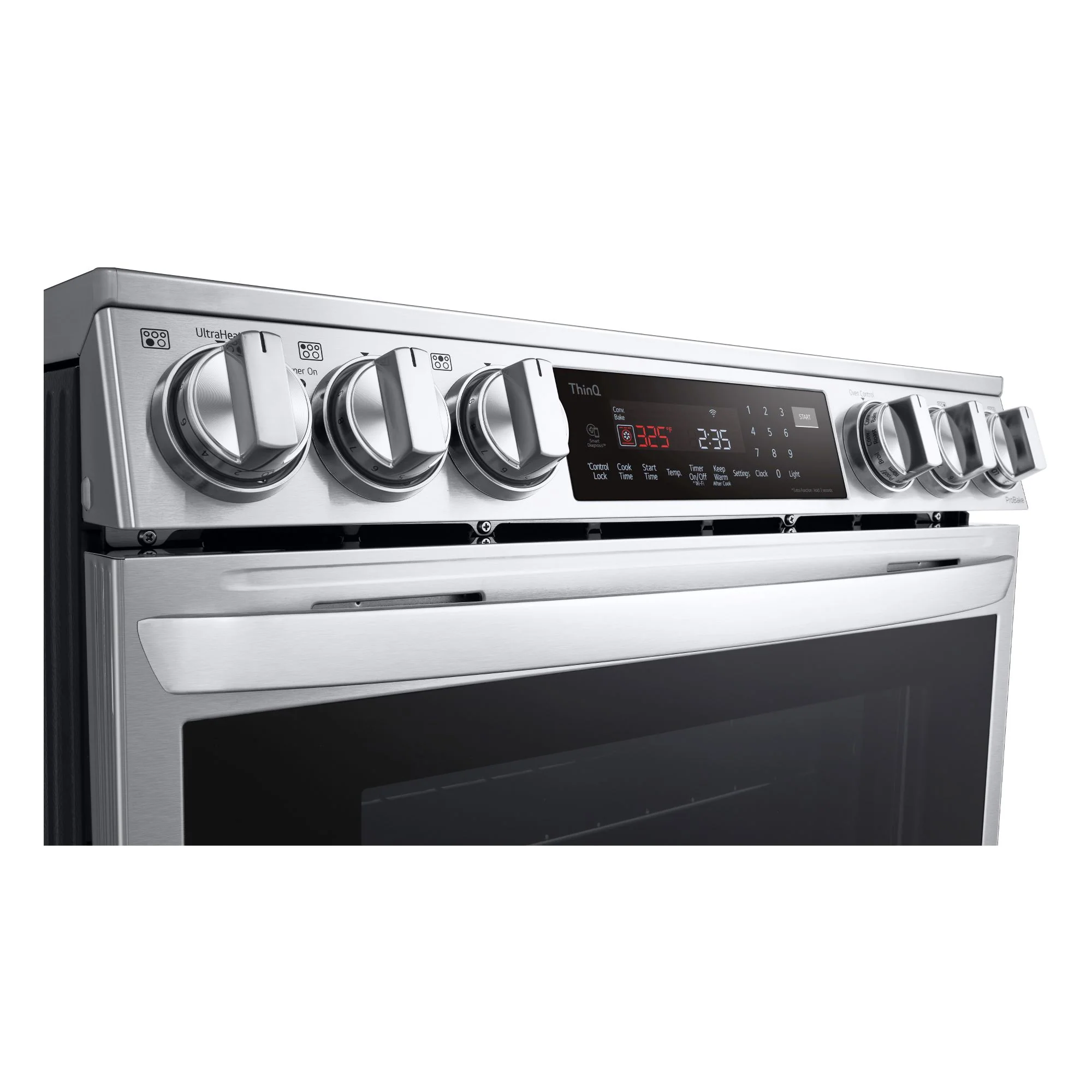 LG Smudge Resistant Stainless Steel Smart Wi-Fi Enabled ProBake Convection® InstaView™ Electric Slide-in Range with Air Sous Vide and AirFry (6.3 Cu.Ft.) - LSEL6337F - Image 4