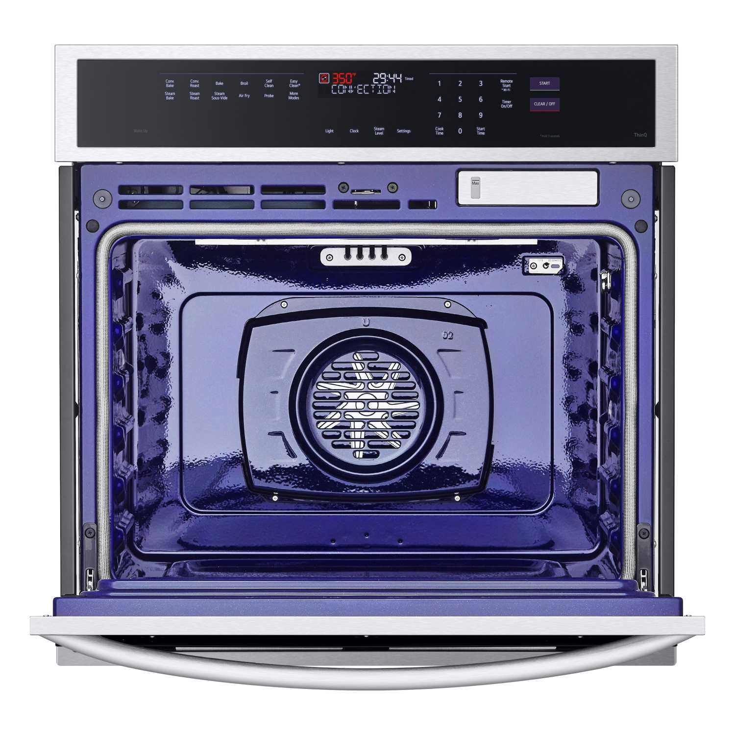 LG Stainless Steel 29.75" Smart Single Wall Oven with 
True Convection, InstaView®, Air Fry and 
Steam Sous Vide (4.7 Cu. Ft.) - WSEP4727F - Image 4