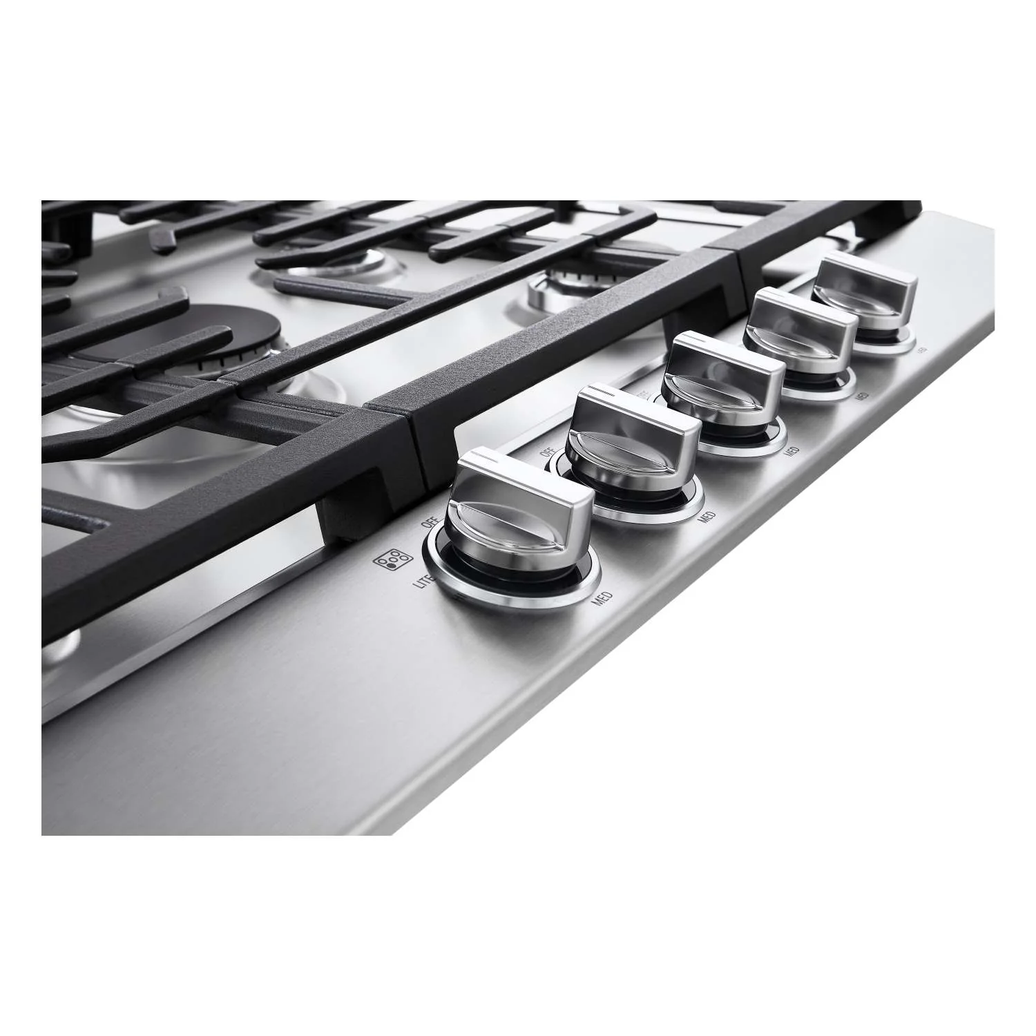 LG Stainless Steel 30” Gas Cooktop with 20K BTU 
and EasyClean® Cooktop - CBGJ3023S - Image 3