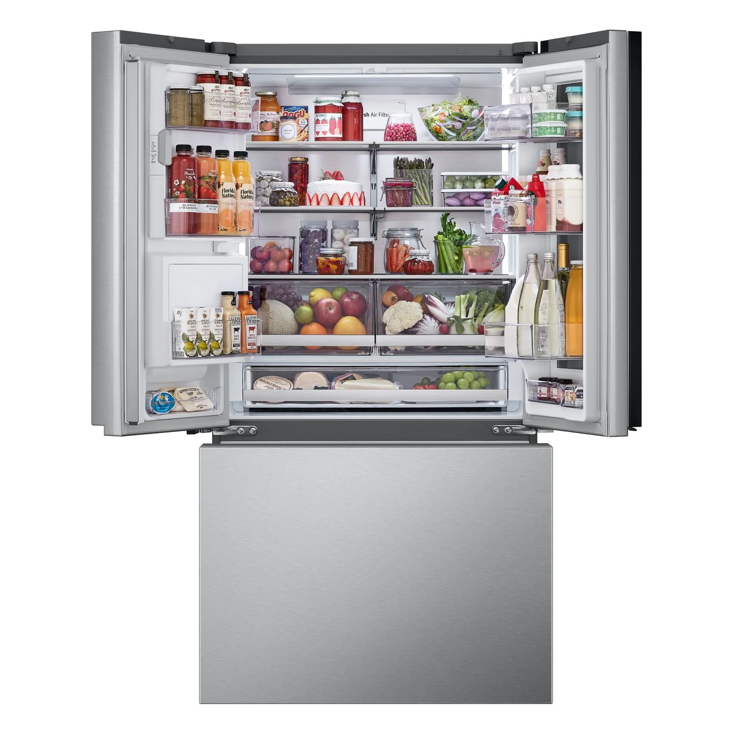 LG 35.75" 31 Cu.Ft. Stainless Steel Smart Mirror InstaView™ Door-in-Door® French Door Refrigerator - LRYKS3106S - Image 6